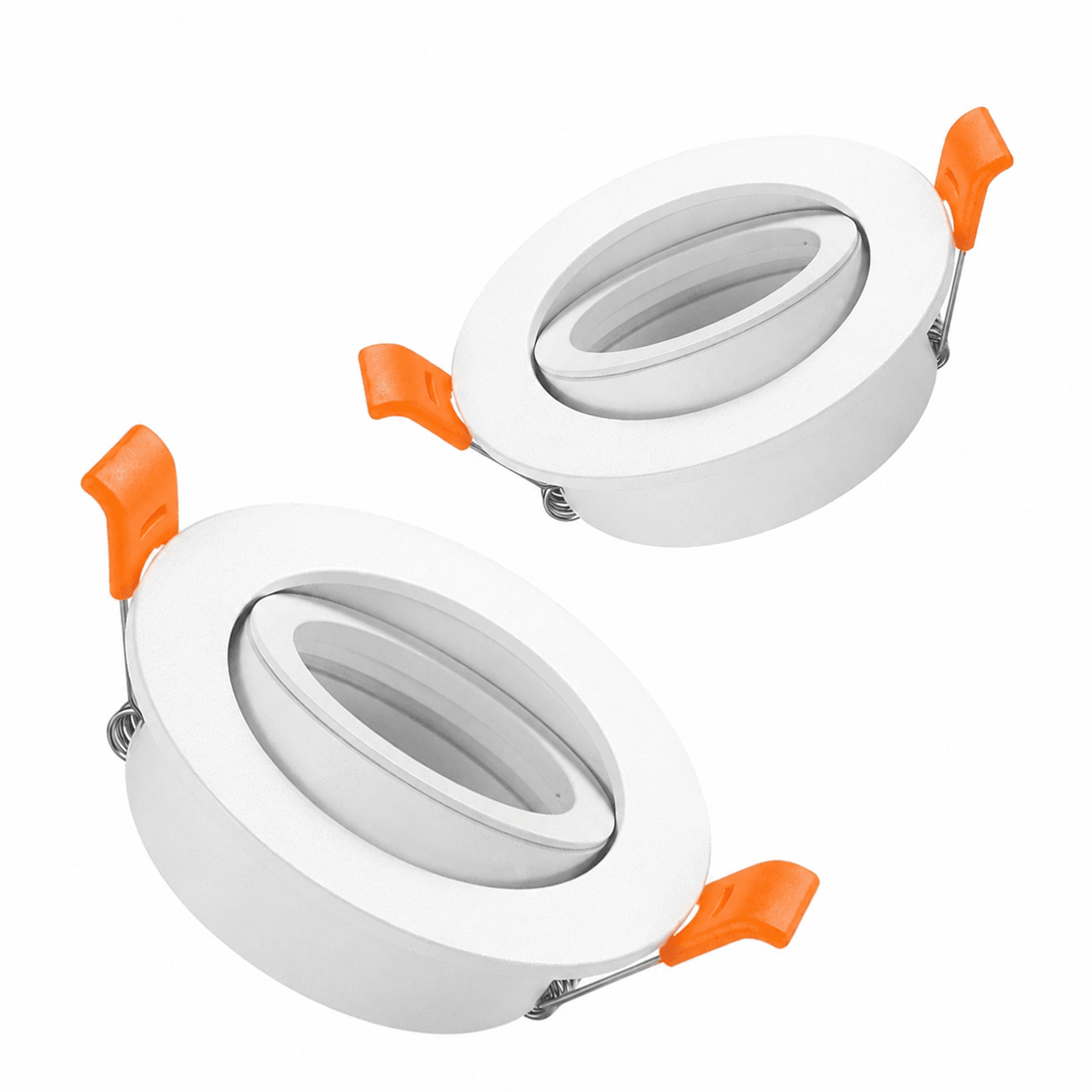 adjustable aluminum downlight frame – round gu10 mr16 ceiling spotlight fitting in black, white or silver for home use