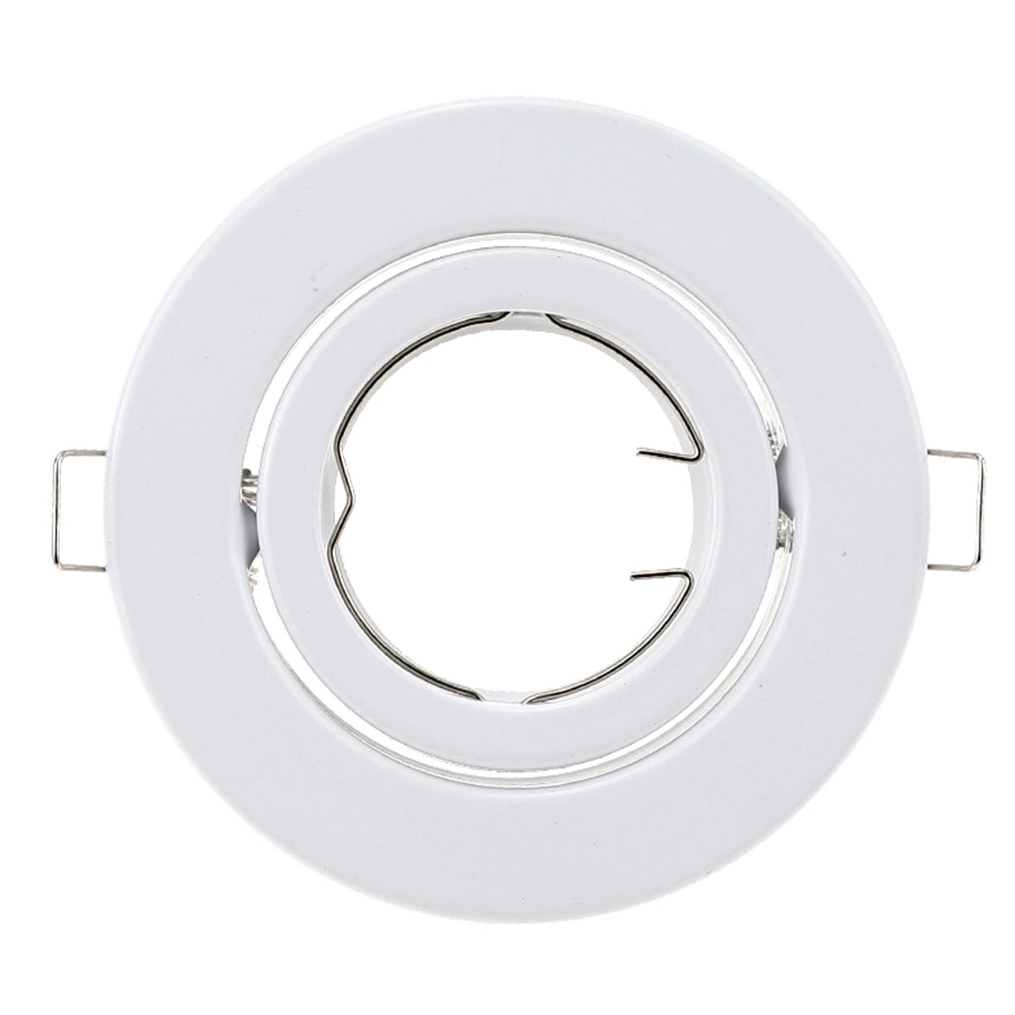 White Round Downlight Frame  Metal GU10 MR16 Ceiling Spotlight Fitting With 315 In Cutout For Indoo 2
