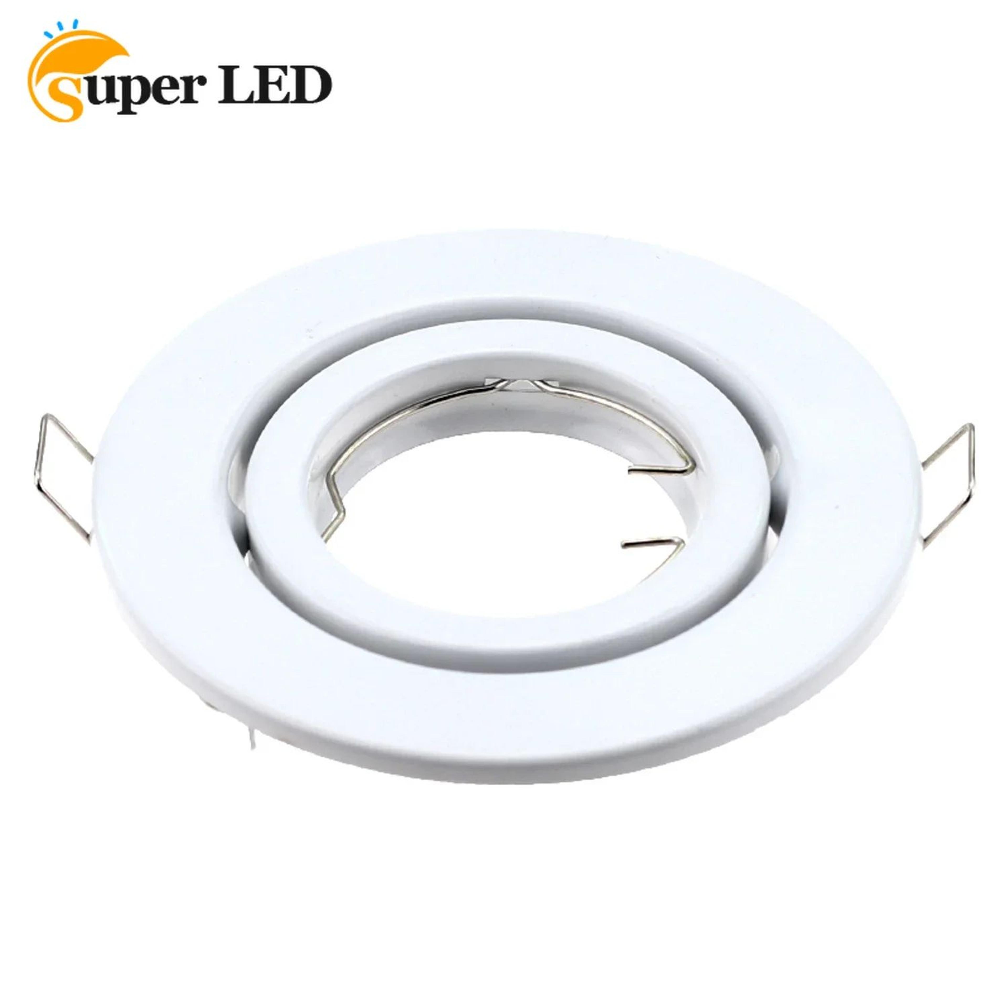White Round Downlight Frame  Metal GU10 MR16 Ceiling Spotlight Fitting With 315 In Cutout For Indoo 4