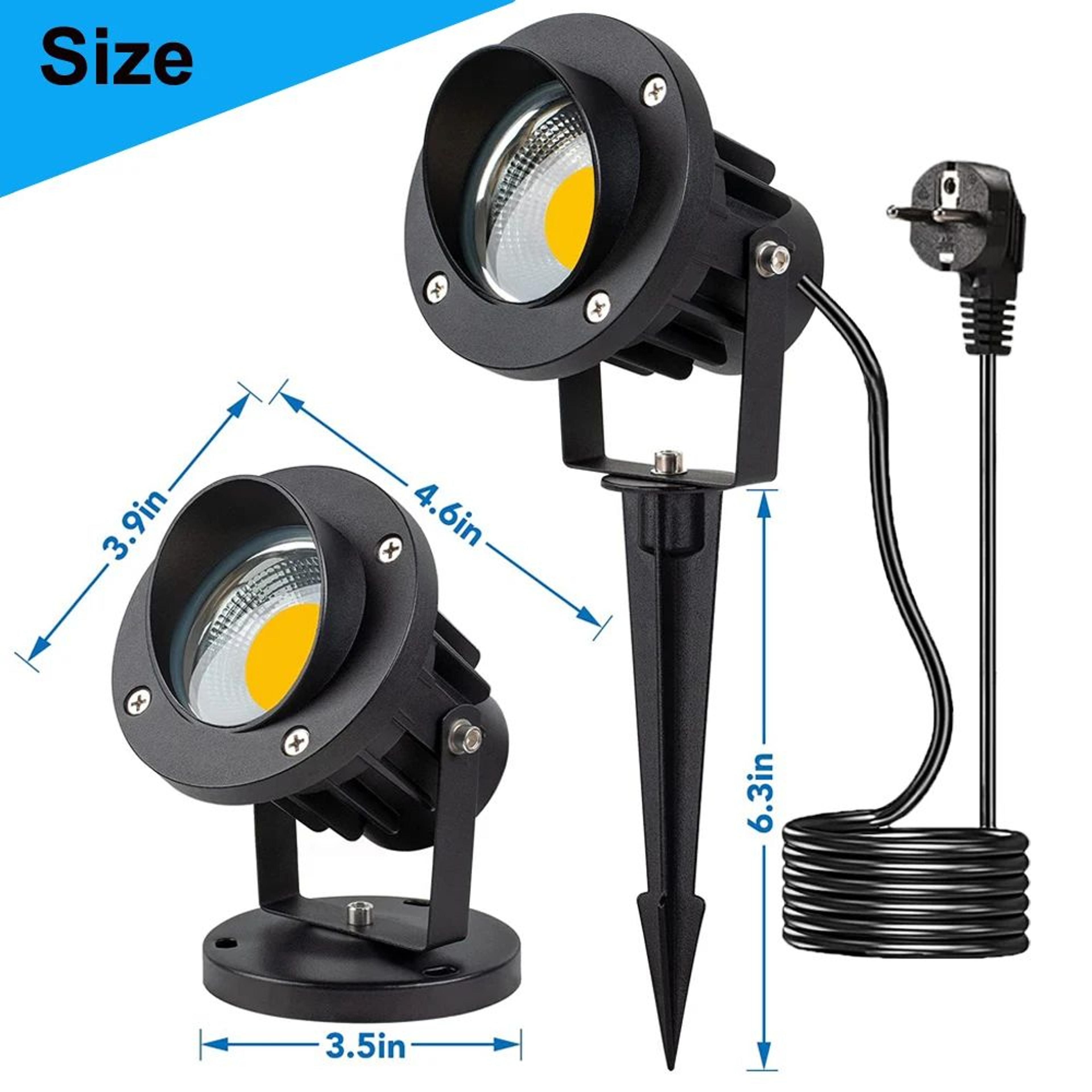 20W LED Landscape Spotlight  Decorative Plug In Accent Light For Indoor Outdoor Garden Lawn Tree An