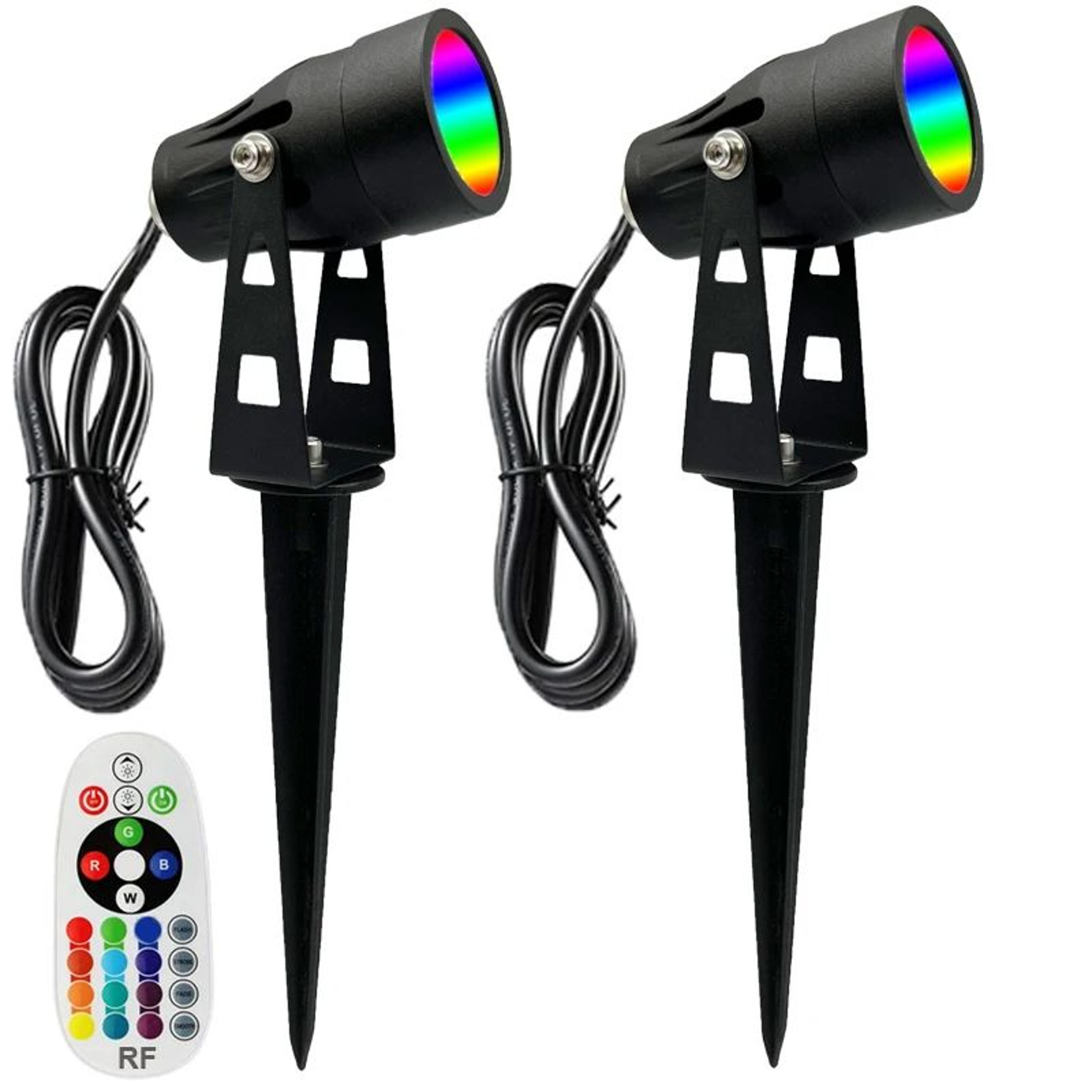 RGBW LED Lawn Light  6W Waterproof Landscape Spotlight With Remote For Garden Pathway Yard And Tree 11