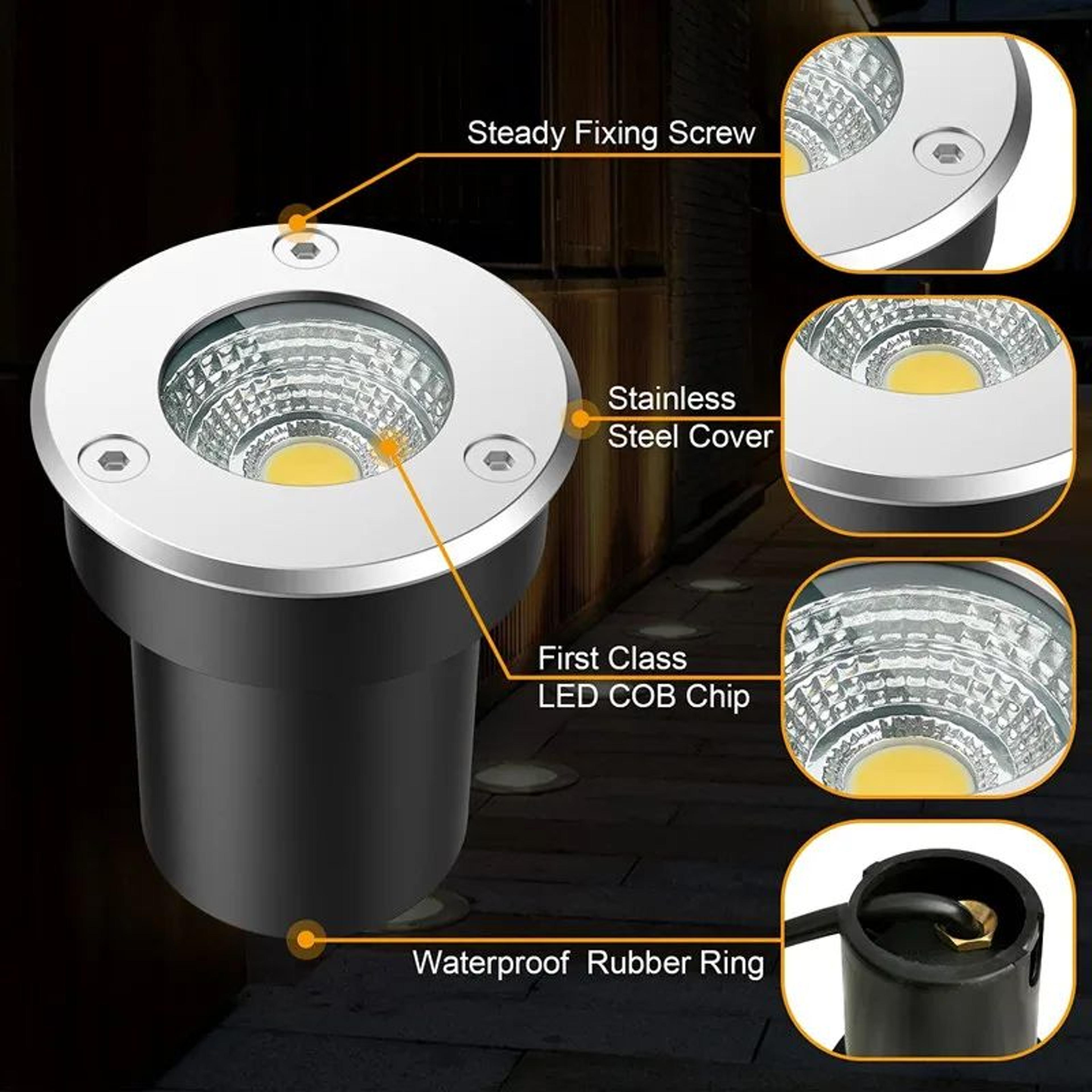 LED Underground Spotlight  6W Or 10W Waterproof InGround Light For Deck Steps Trees Paths And Garde