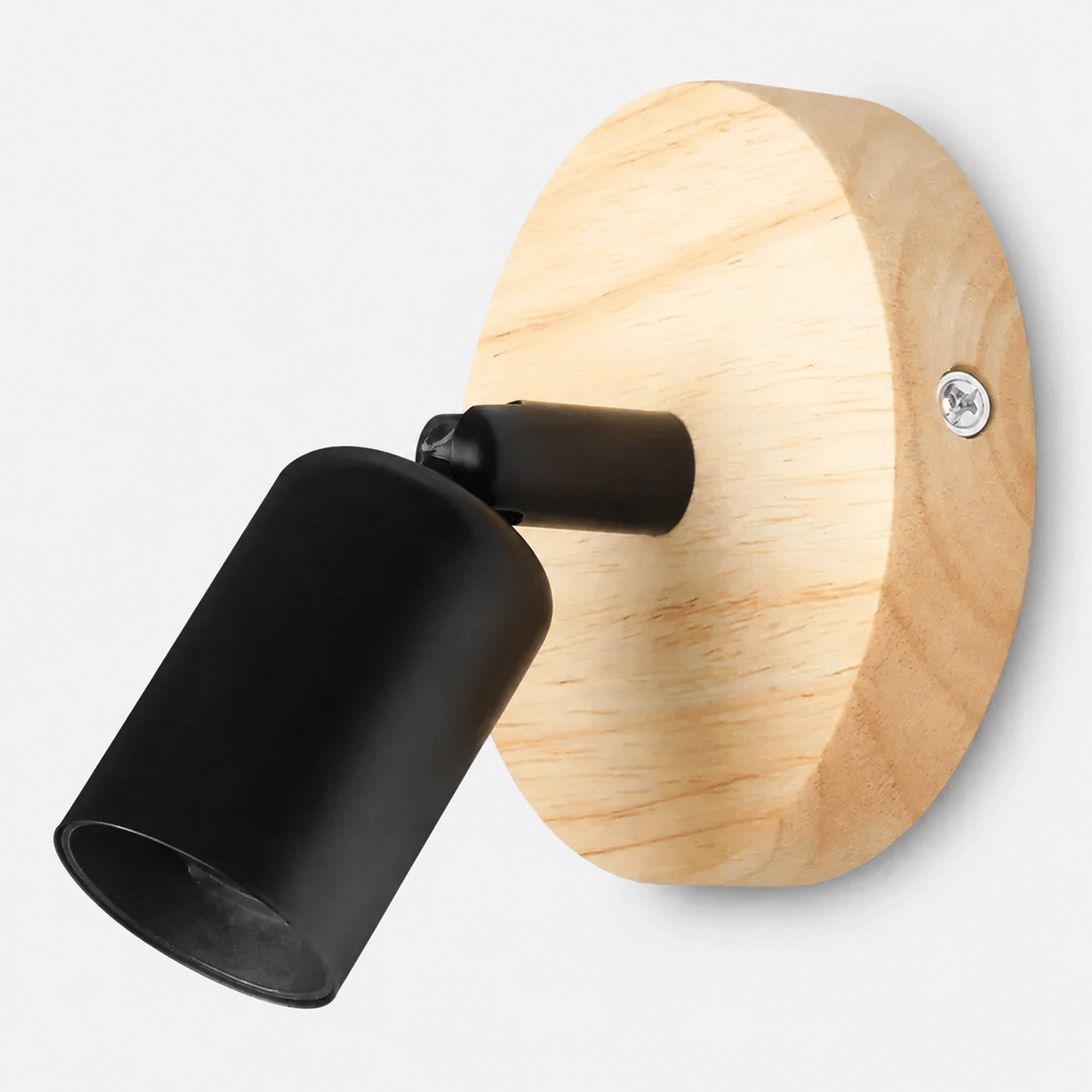 vintage wooden base wall lamp – e27 wall mounted lamp for bedroom, living room, hallway and decorative indoor lighting
