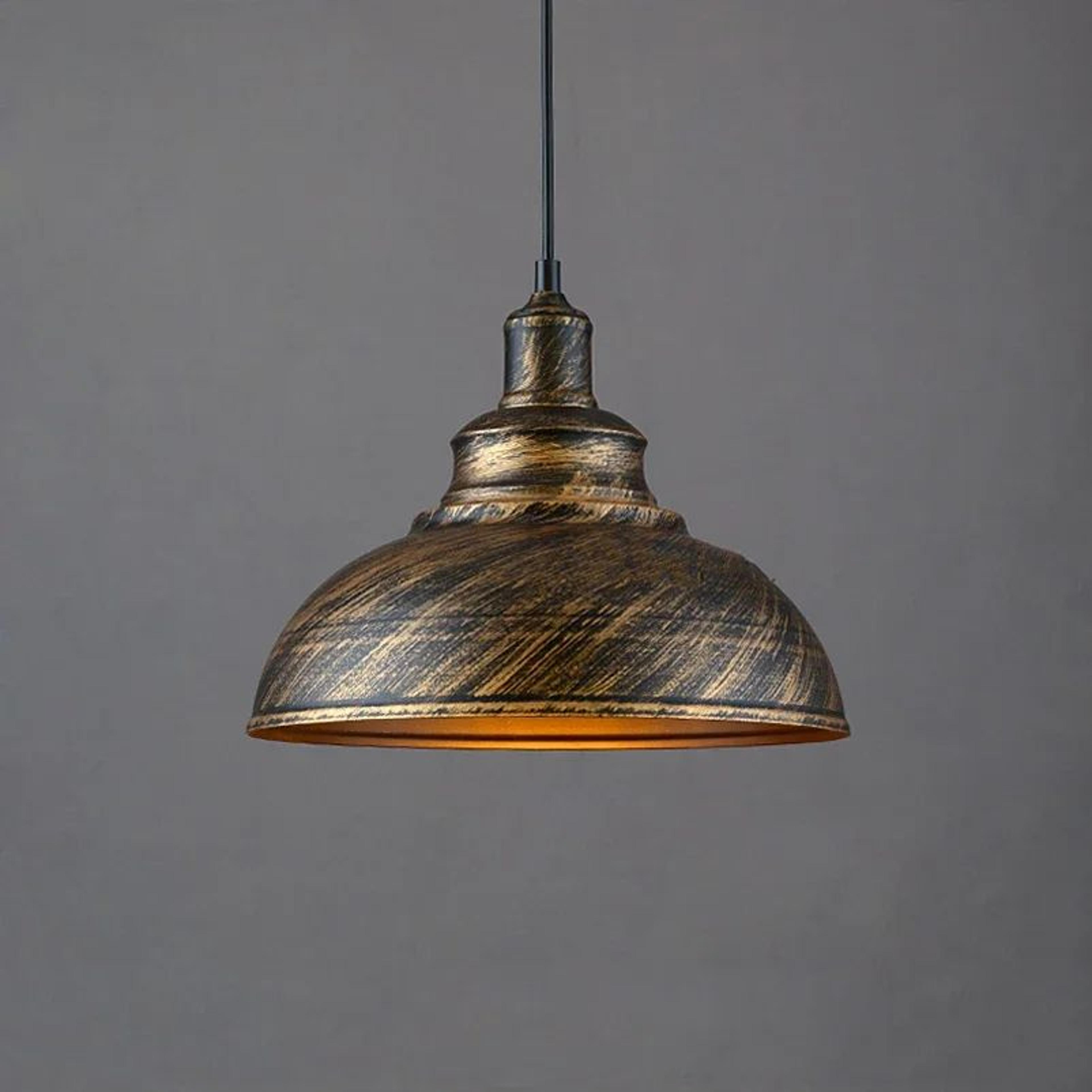 Vintage E27 Pendant Light  Retro Hanging Lamp In Black Silver Or Copper For Kitchen Dining Room Bar 1