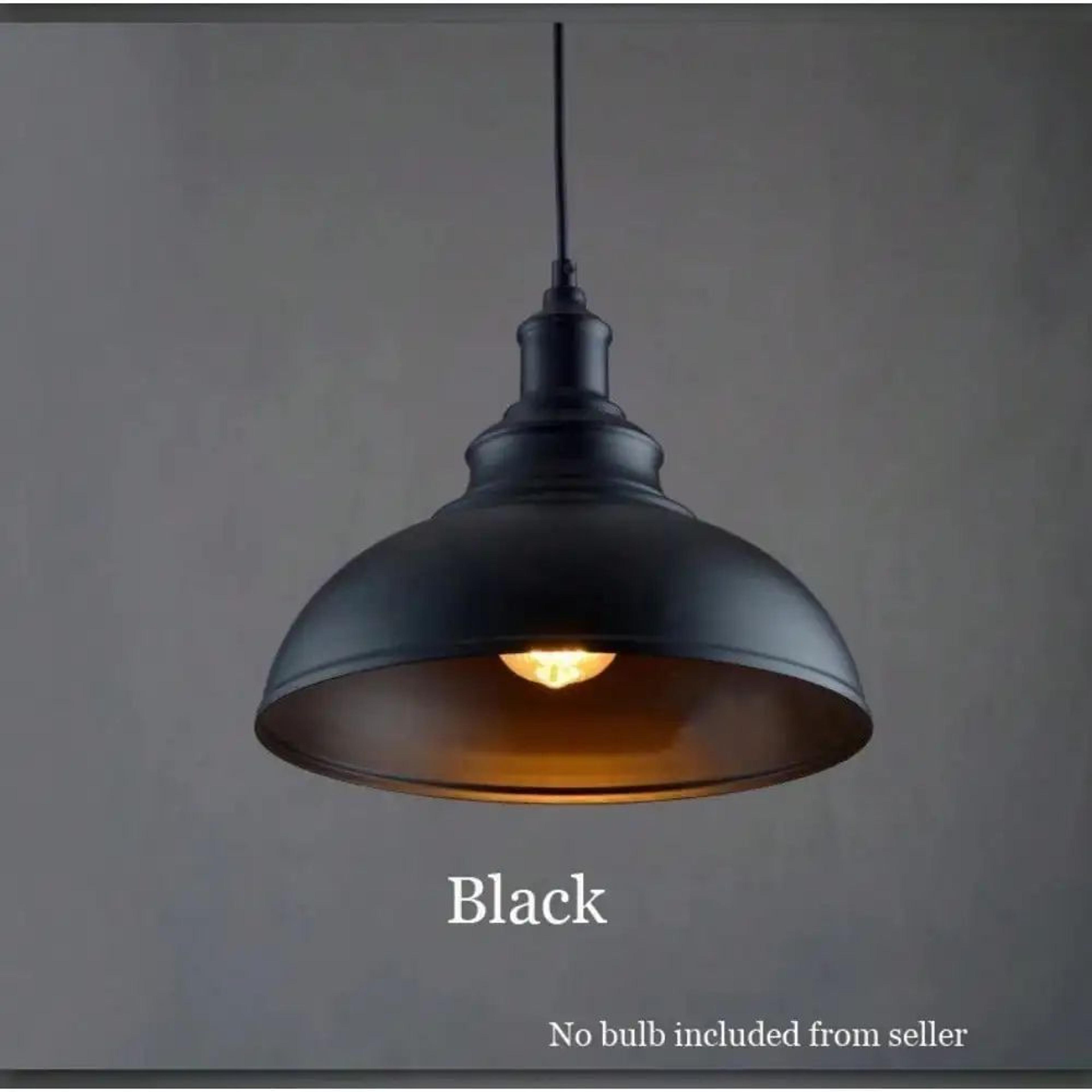 Vintage E27 Pendant Light  Retro Hanging Lamp In Black Silver Or Copper For Kitchen Dining Room Bar 7