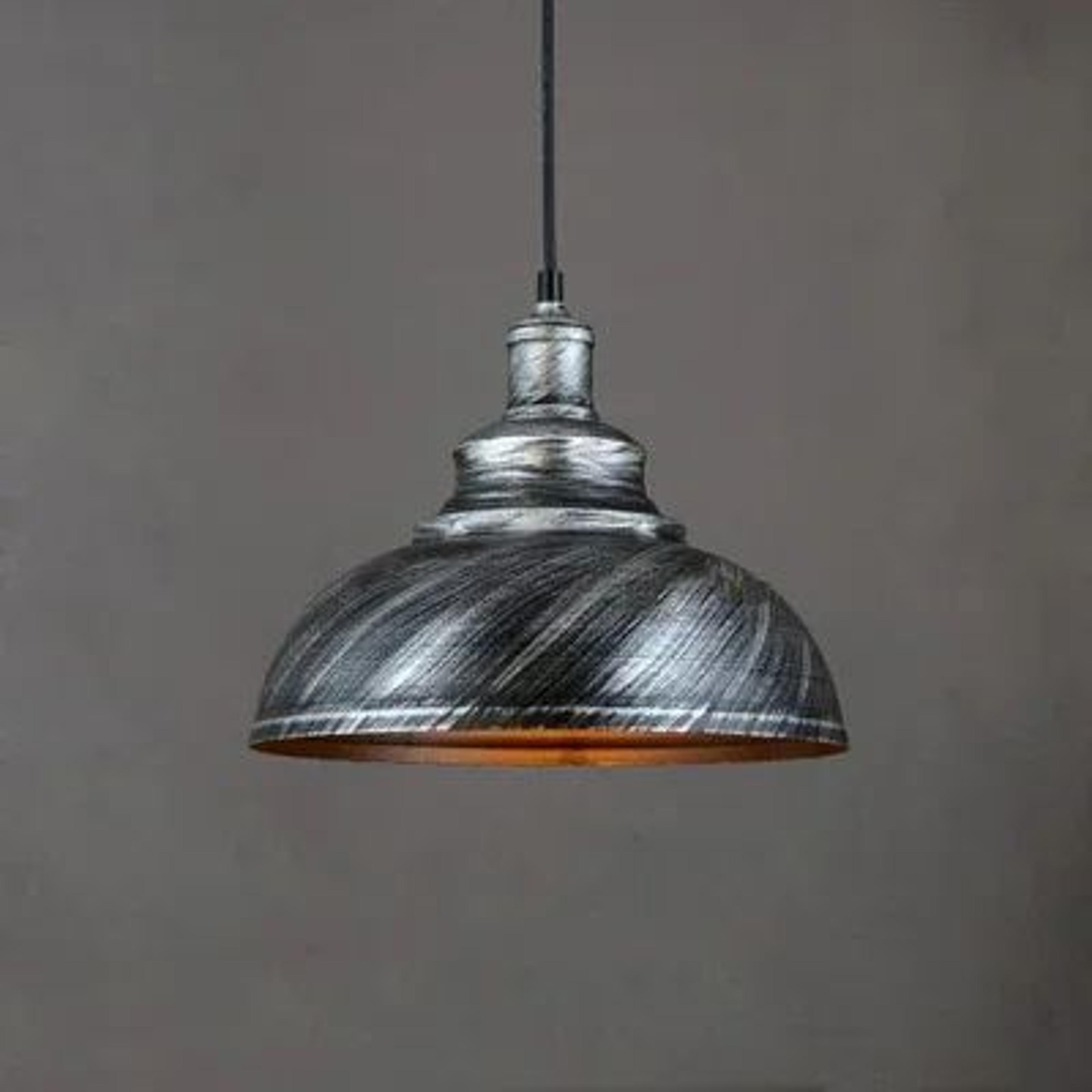 Vintage E27 Pendant Light  Retro Hanging Lamp In Black Silver Or Copper For Kitchen Dining Room Bar 14