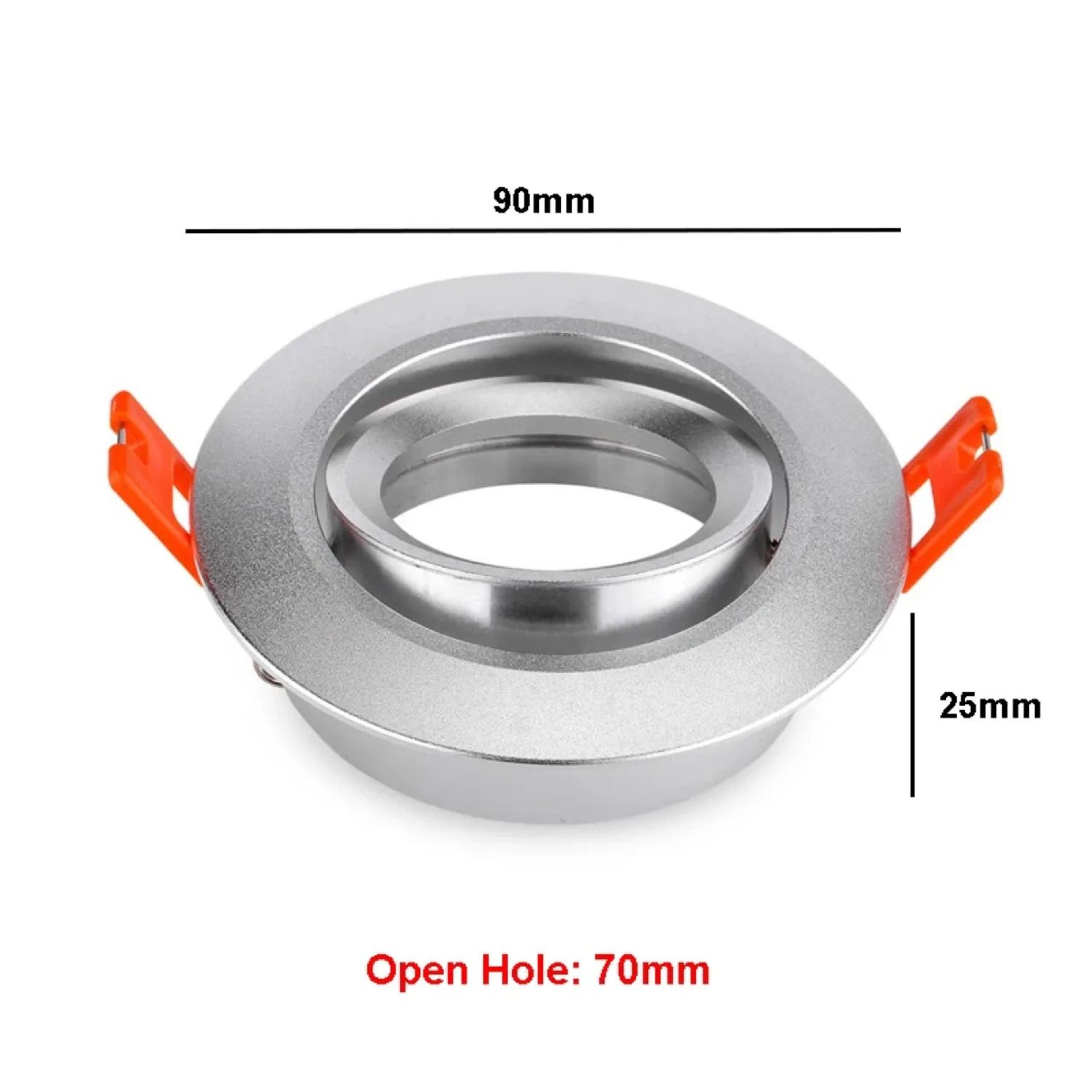 Adjustable GU10 MR16 Downlight Frame  Aluminum Ceiling Fitting In Silver White Or Black With 276 In 6