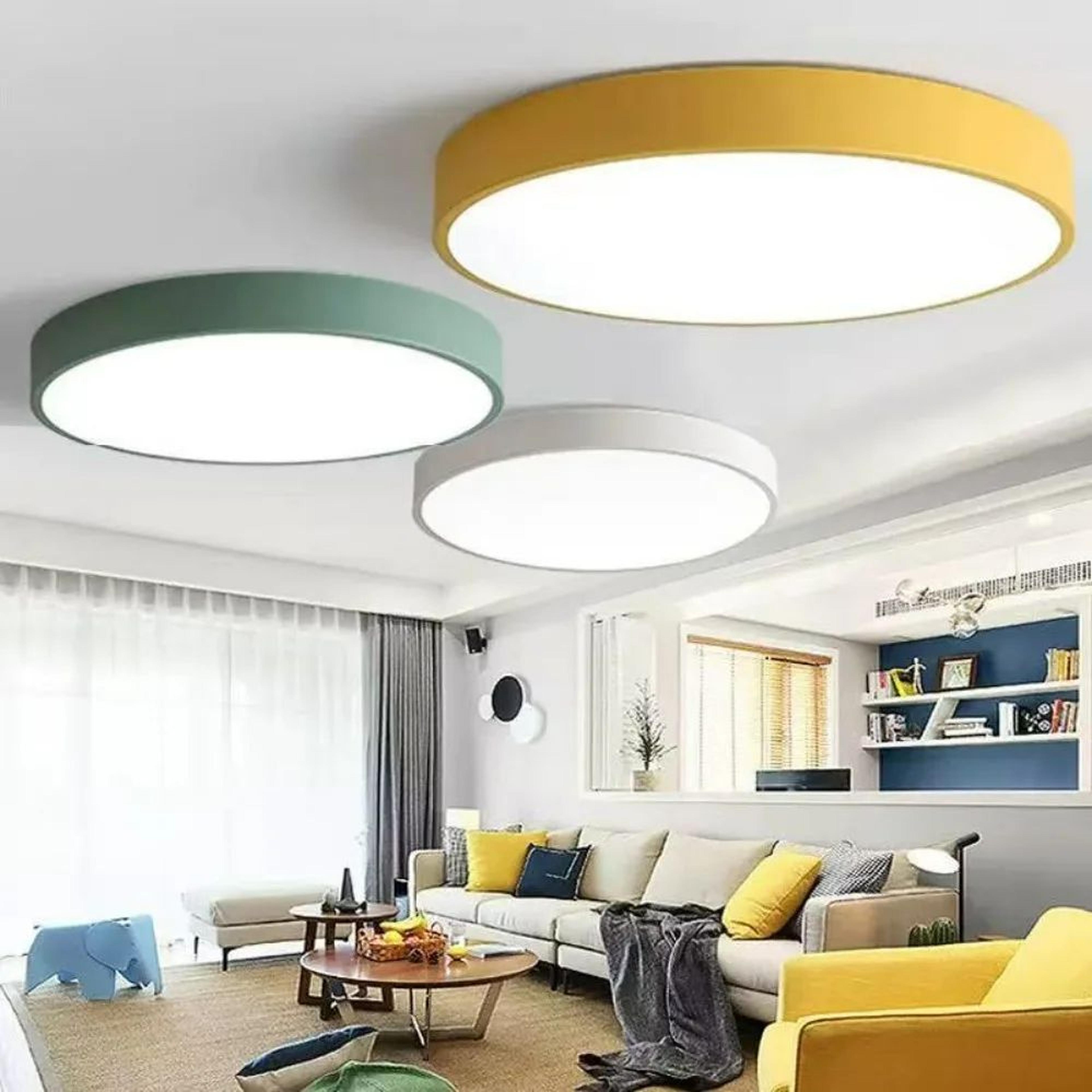 modern round led ceiling light – acrylic lamp with warm, cool or dimmable options for living room, bedroom and kitchen