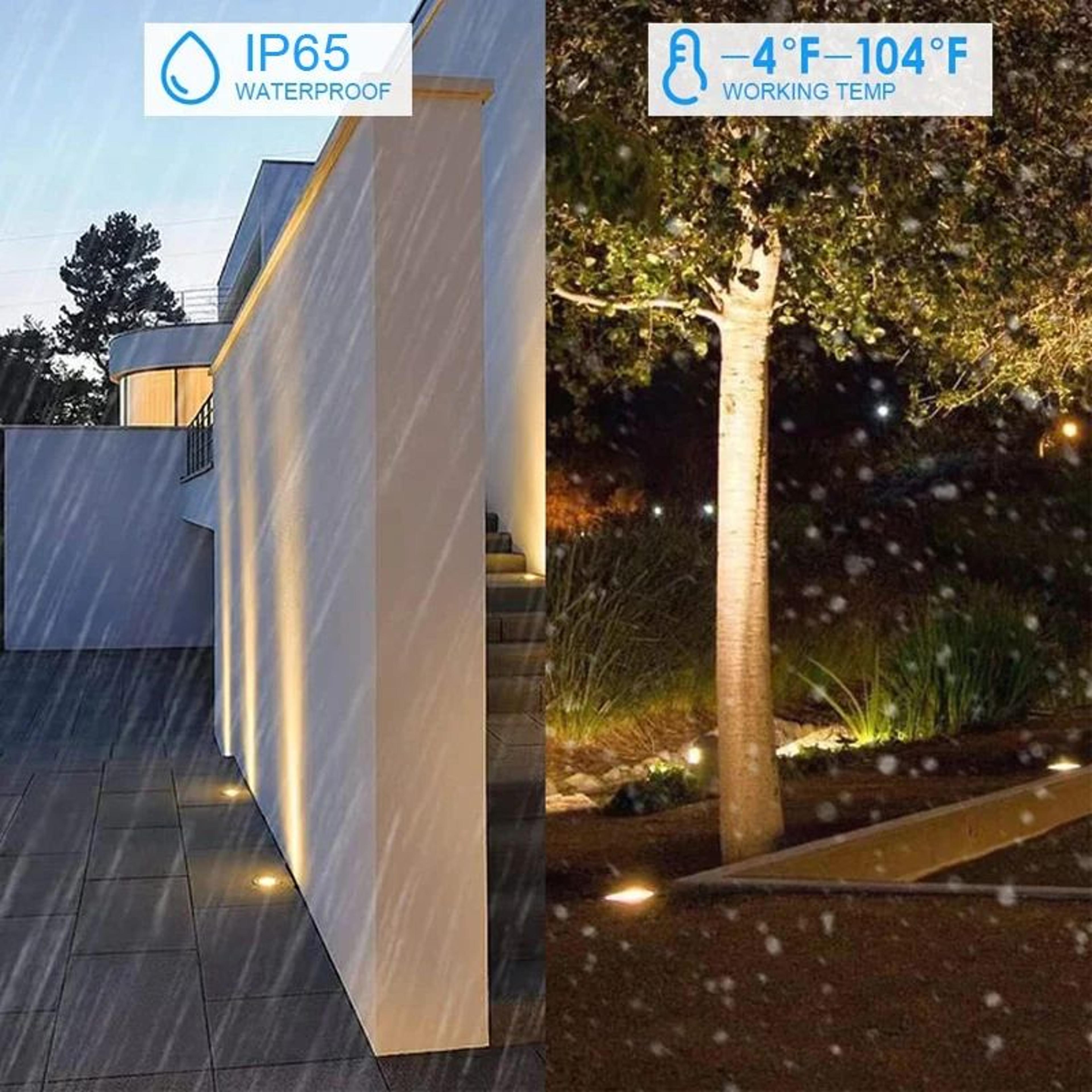 RGBW LED InGround Landscape Light  10W Waterproof Spotlight With RF Remote  16 Colors For Path Deck 4