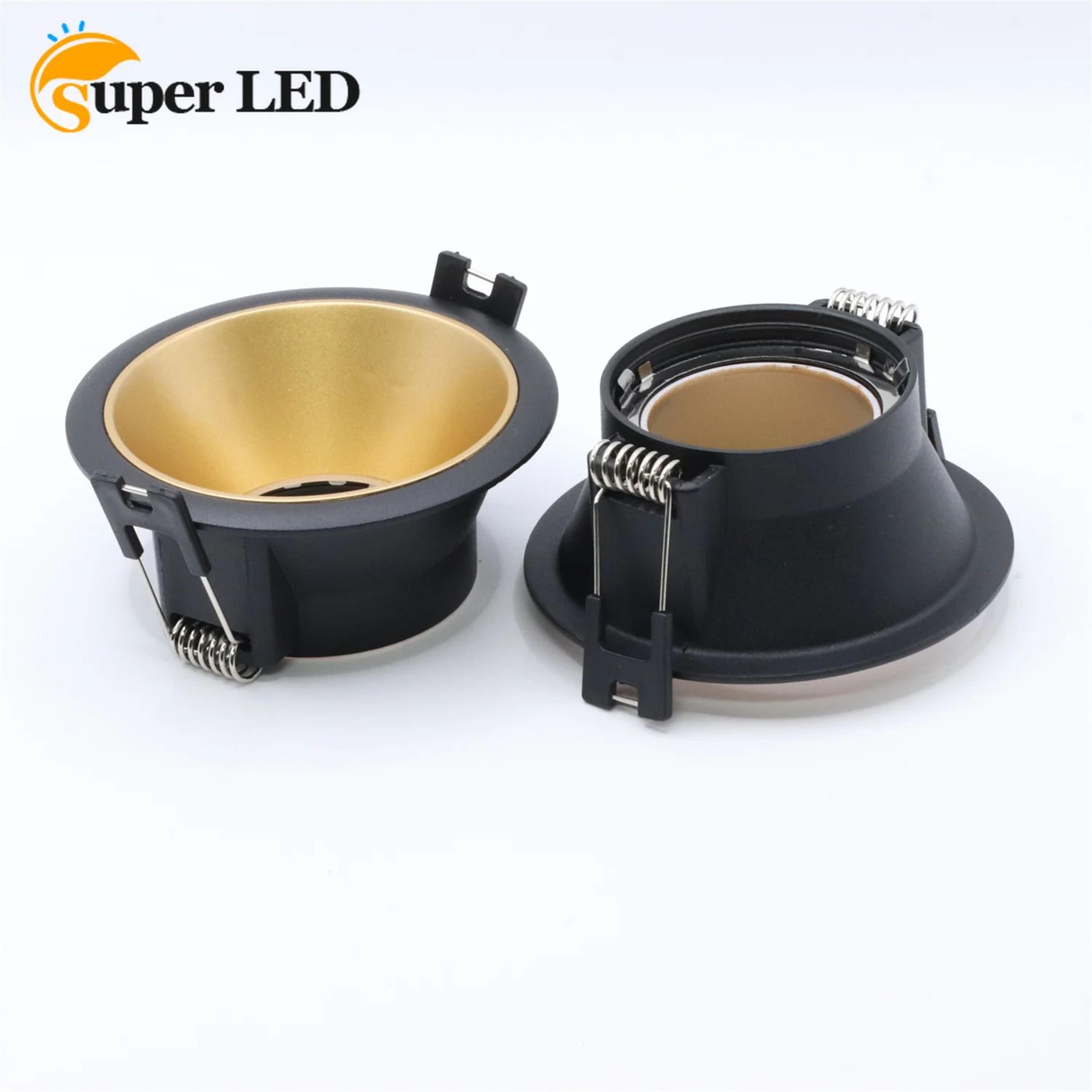 Round Fixed Downlight Frame  Aluminum Alloy GU10 MR16 Ceiling Spotlight Fitting With 295 In Cutout  3