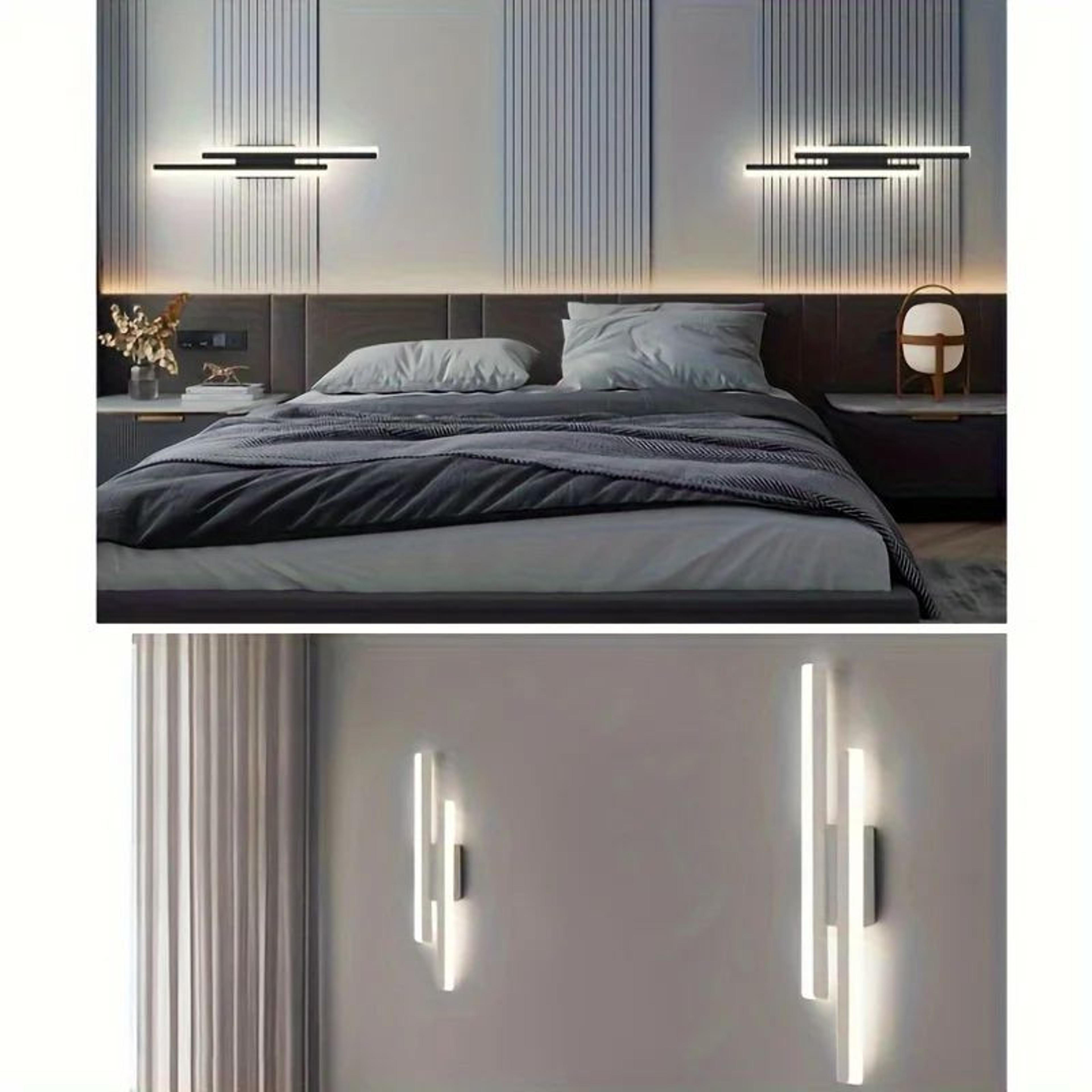 Dimmable LED Strip Wall Light  Nordic 3 Color Sconce For Bedroom Bedside Living Room Feature Wall A