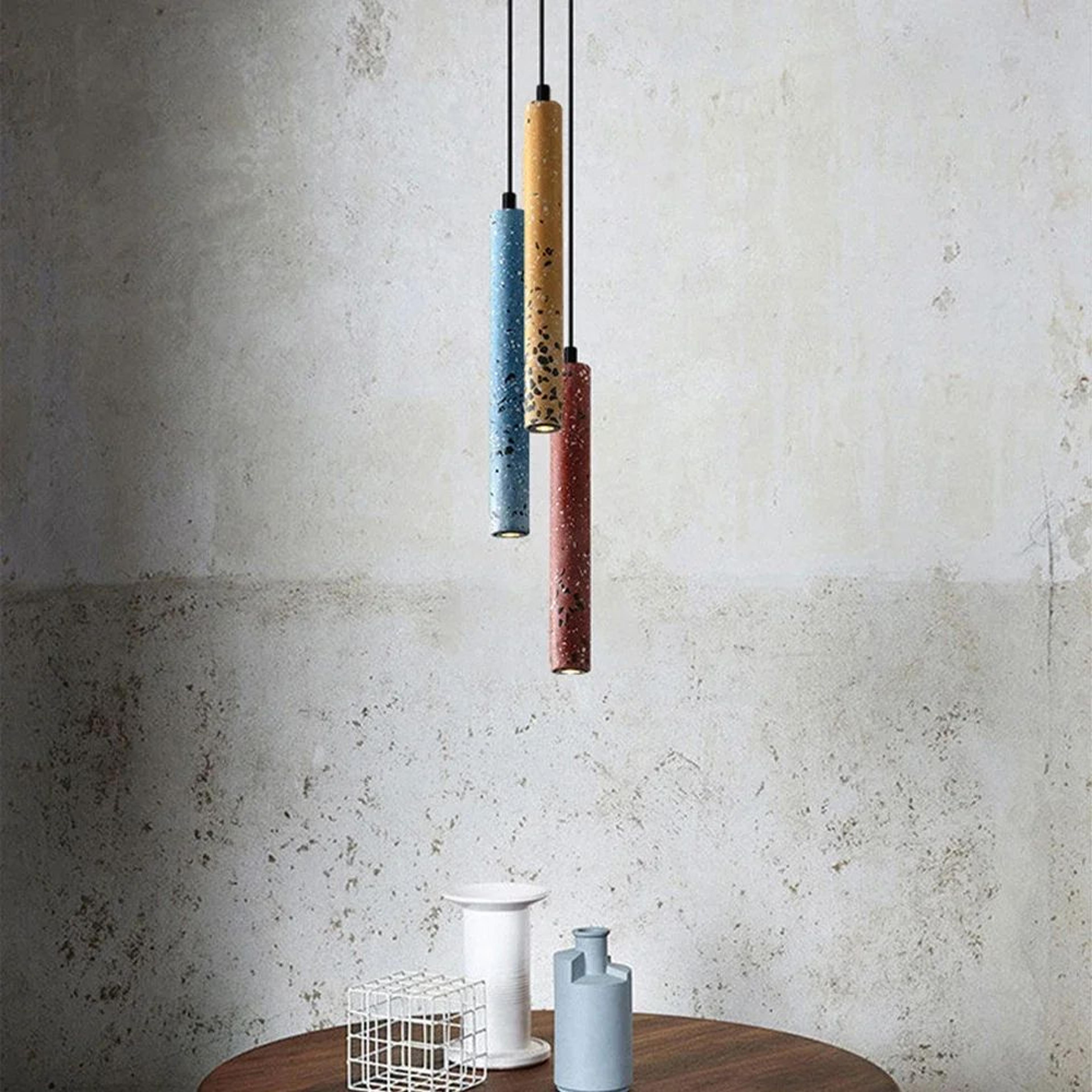 Retro Concrete Pendant Lamp  Nordic Industrial Iron  Waterstone Hanging Lamp For Dining Room Kitche 1