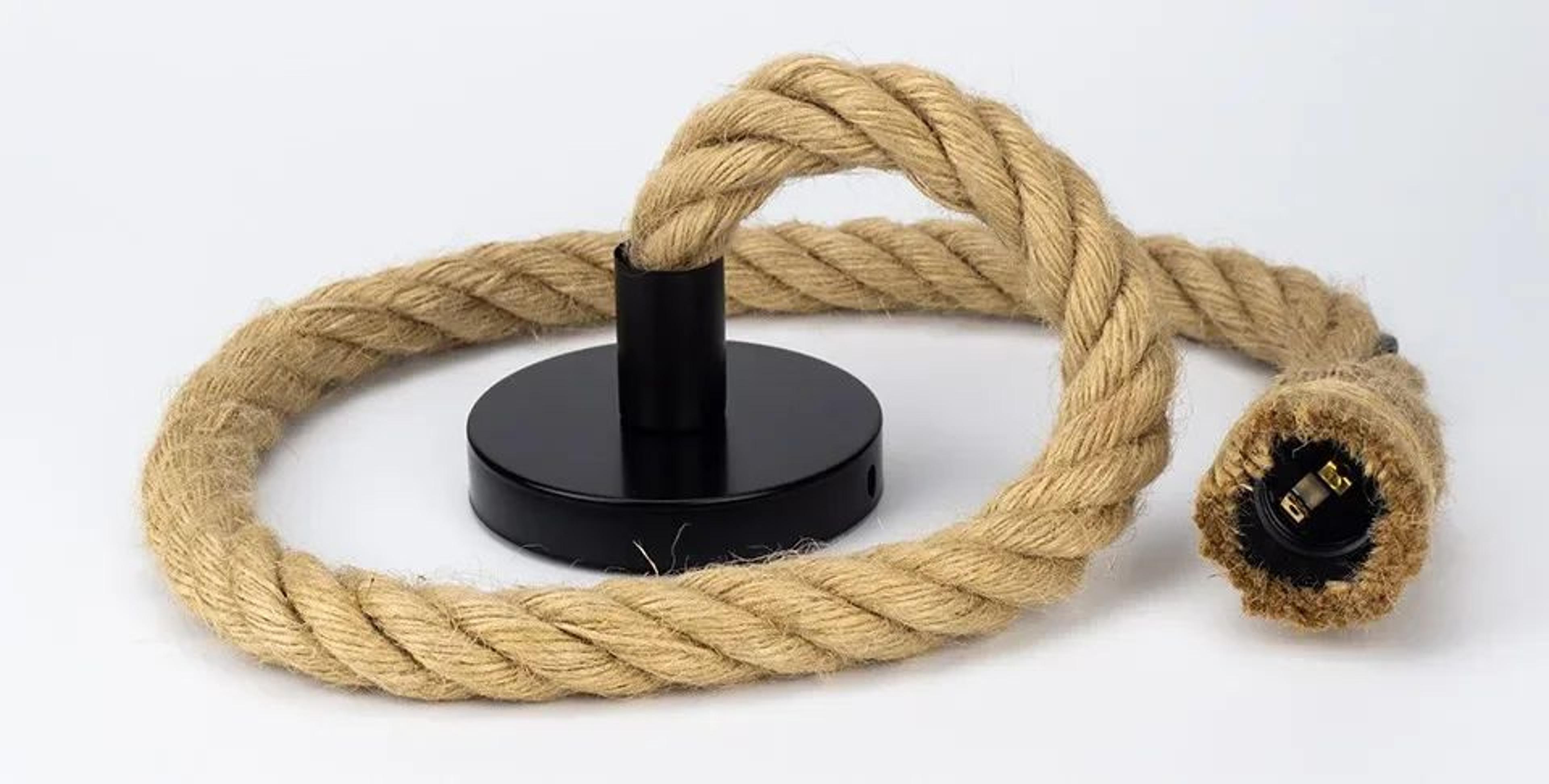Vintage Hemp Rope Pendant Light  Hand Knitted Single Or Double Head Hanging Lamp For Loft Dining Ro