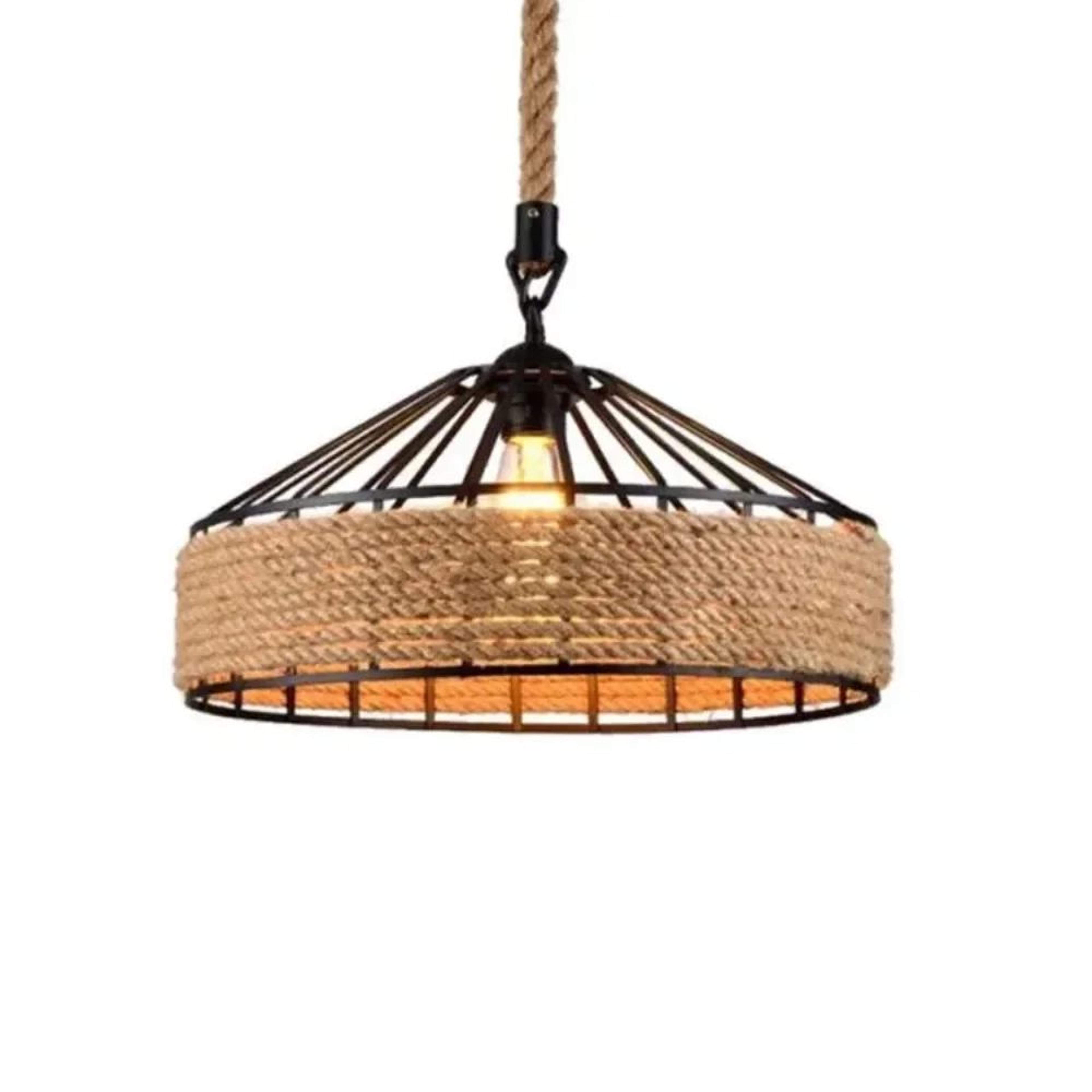 Retro Hemp Rope Pendant Light  Iron E27 Hanging Lamp In 1181 Or 1575 In For Restaurant Kitchen And