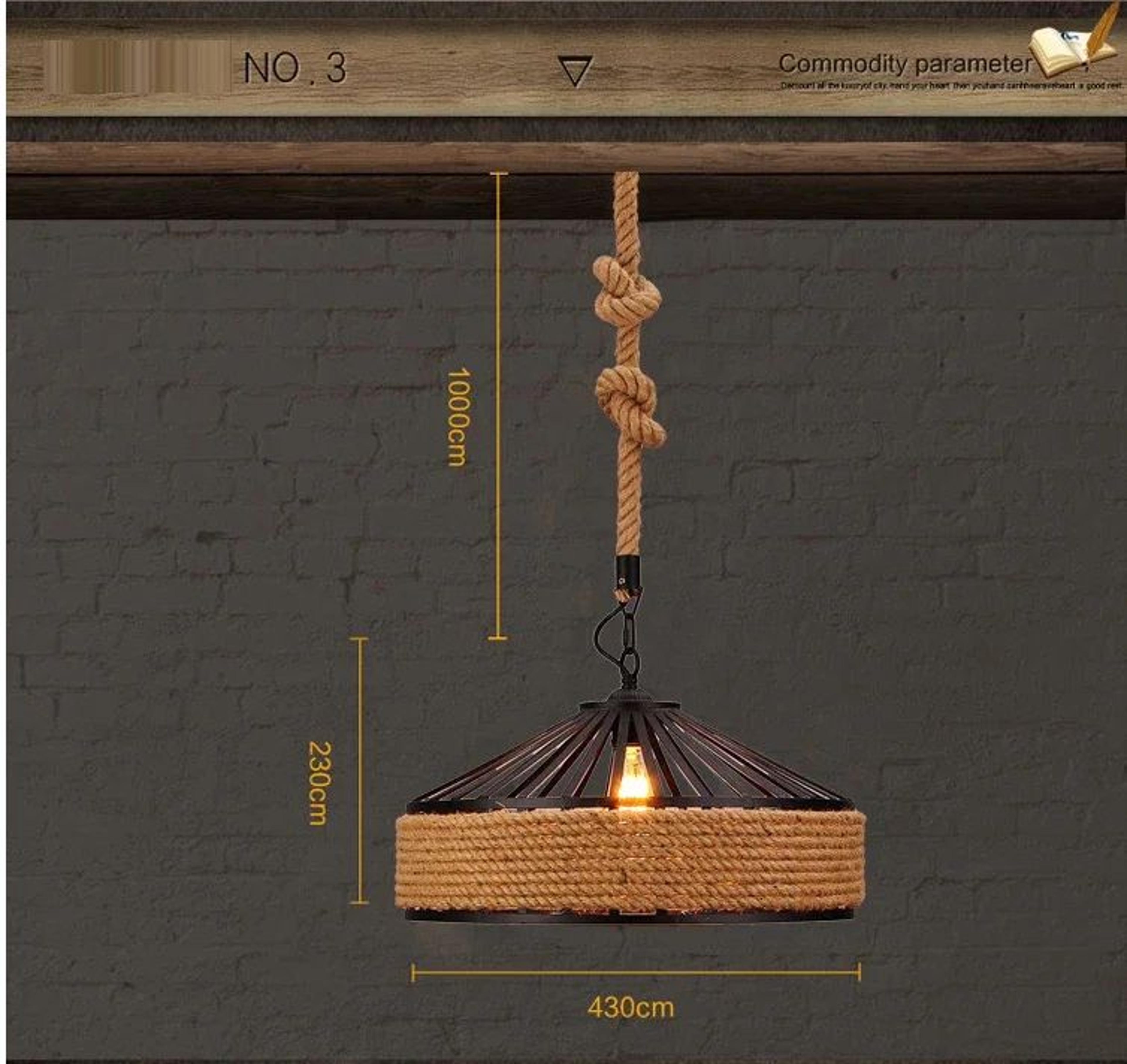 Retro Hemp Rope Pendant Light  Iron E27 Hanging Lamp In 1181 Or 1575 In For Restaurant Kitchen And