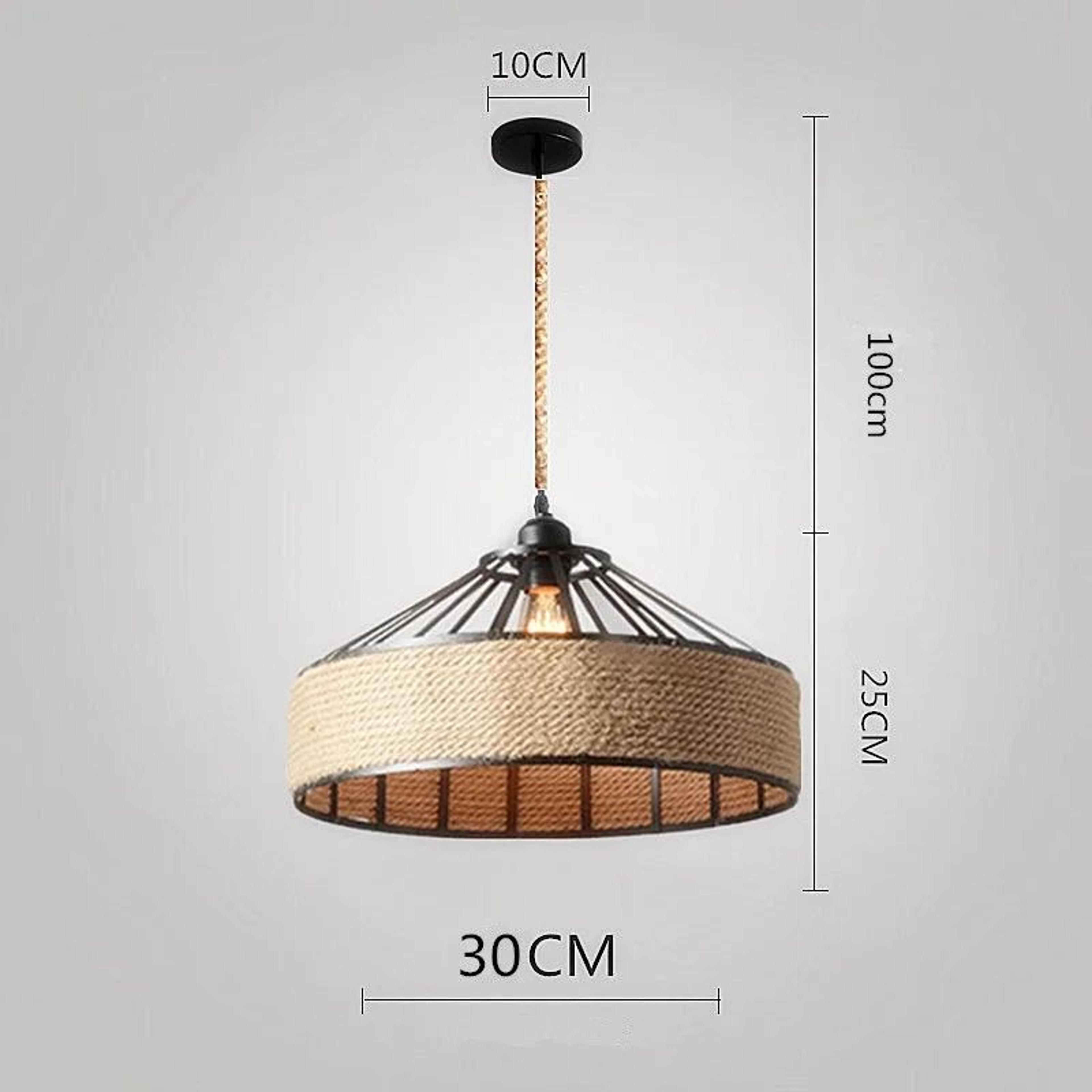 Retro Hemp Rope Pendant Light  Iron E27 Hanging Lamp In 1181 Or 1575 In For Restaurant Kitchen And