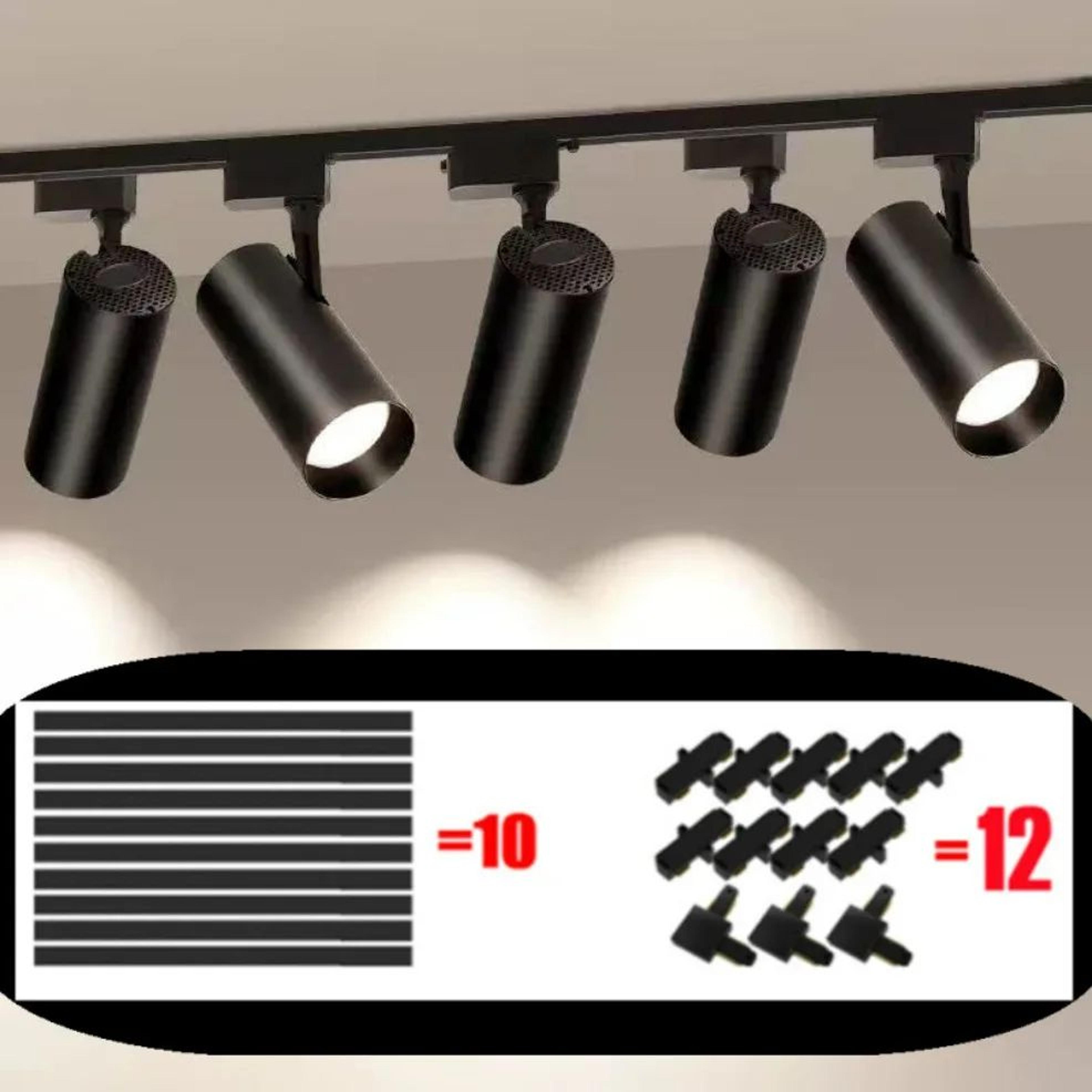 adjustable cob led track light – 10w 20w or 30w ceiling spotlight with high cri for indoor accent and display lighting