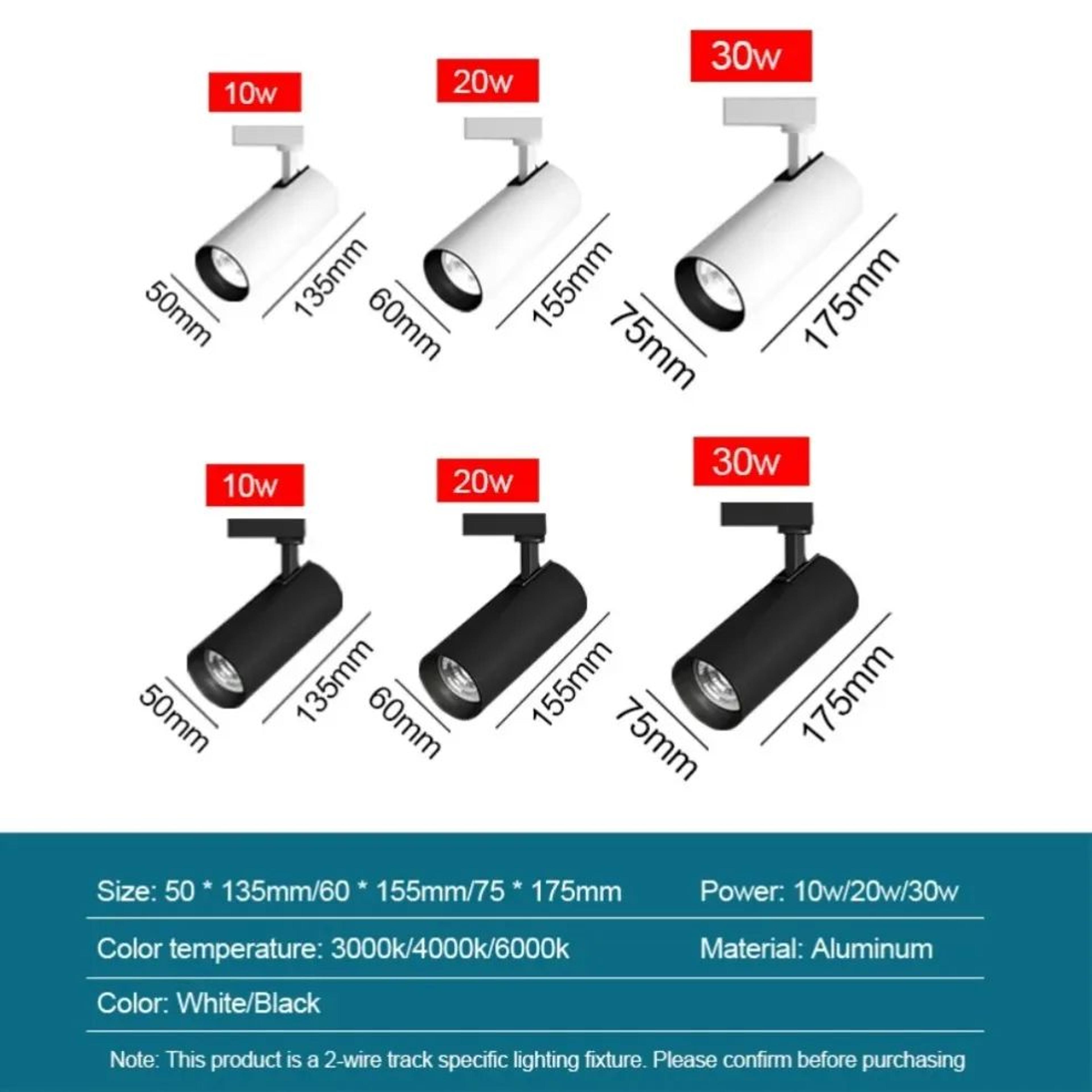 Adjustable COB LED Track Light  10W 20W Or 30W Ceiling Spotlight With High CRI For Indoor Accent An