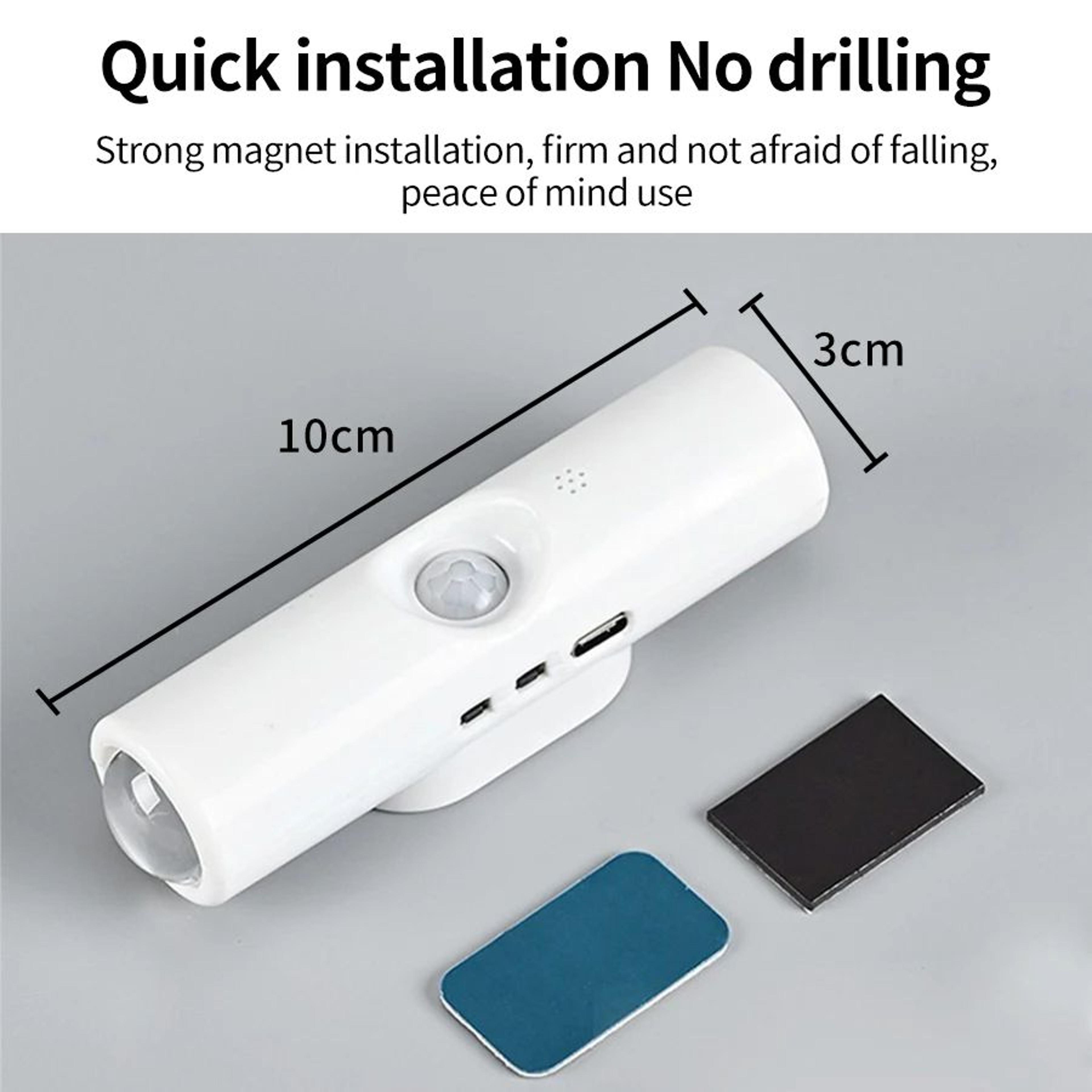 Magnetic RGB Motion Sensor Light  USB C Rechargeable Dimmable Cabinet Night Light For Hallway Stair 5