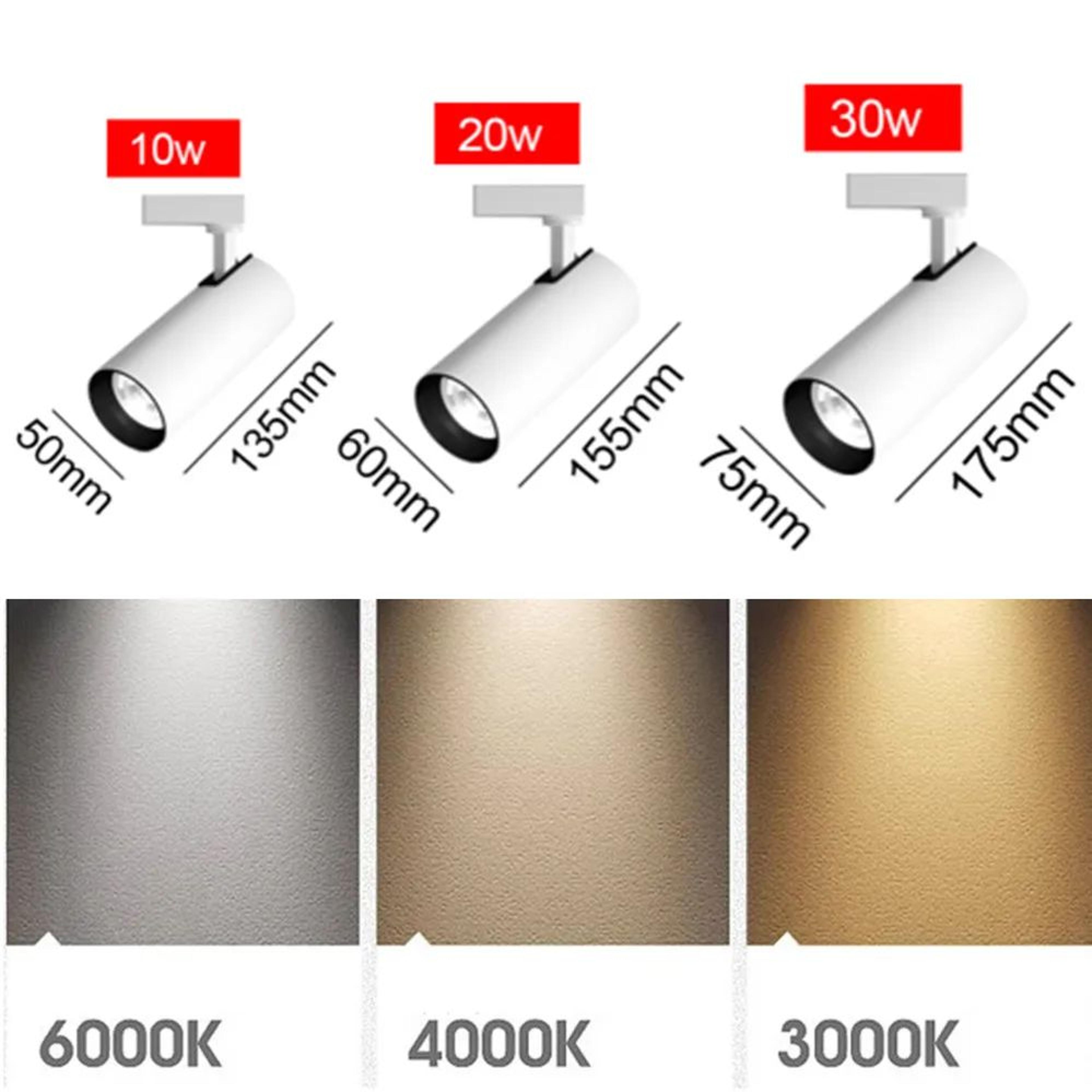 LED Track Spotlight  10 W 20W Or 30W Ceiling Rail Light For Living Room Kitchen Bedroom And Clothin 6