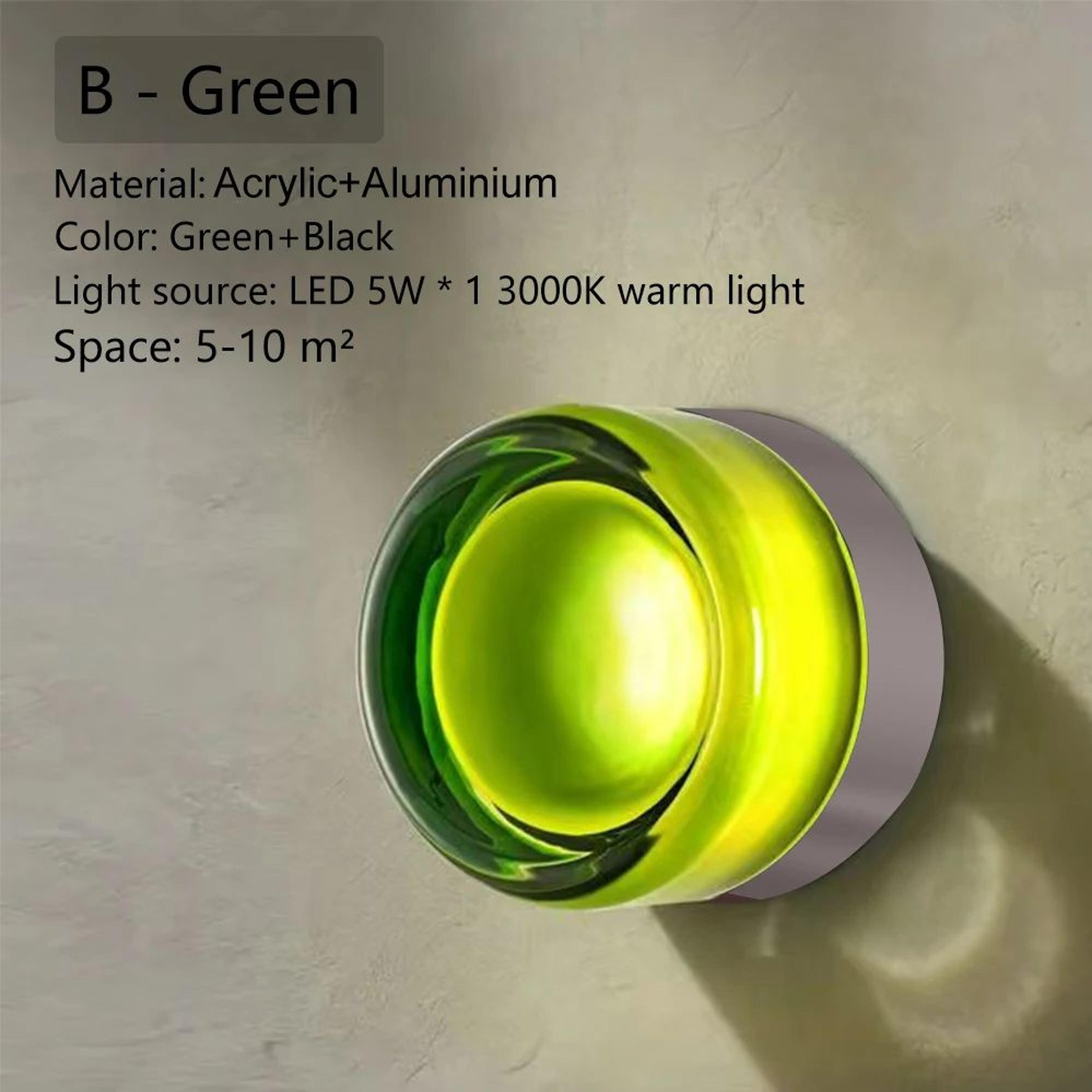 Round LED Acrylic Wall Lamp  Modern 5 W 3 Color Accent Light In White Amber Or Grey For Bedroom Stu 13
