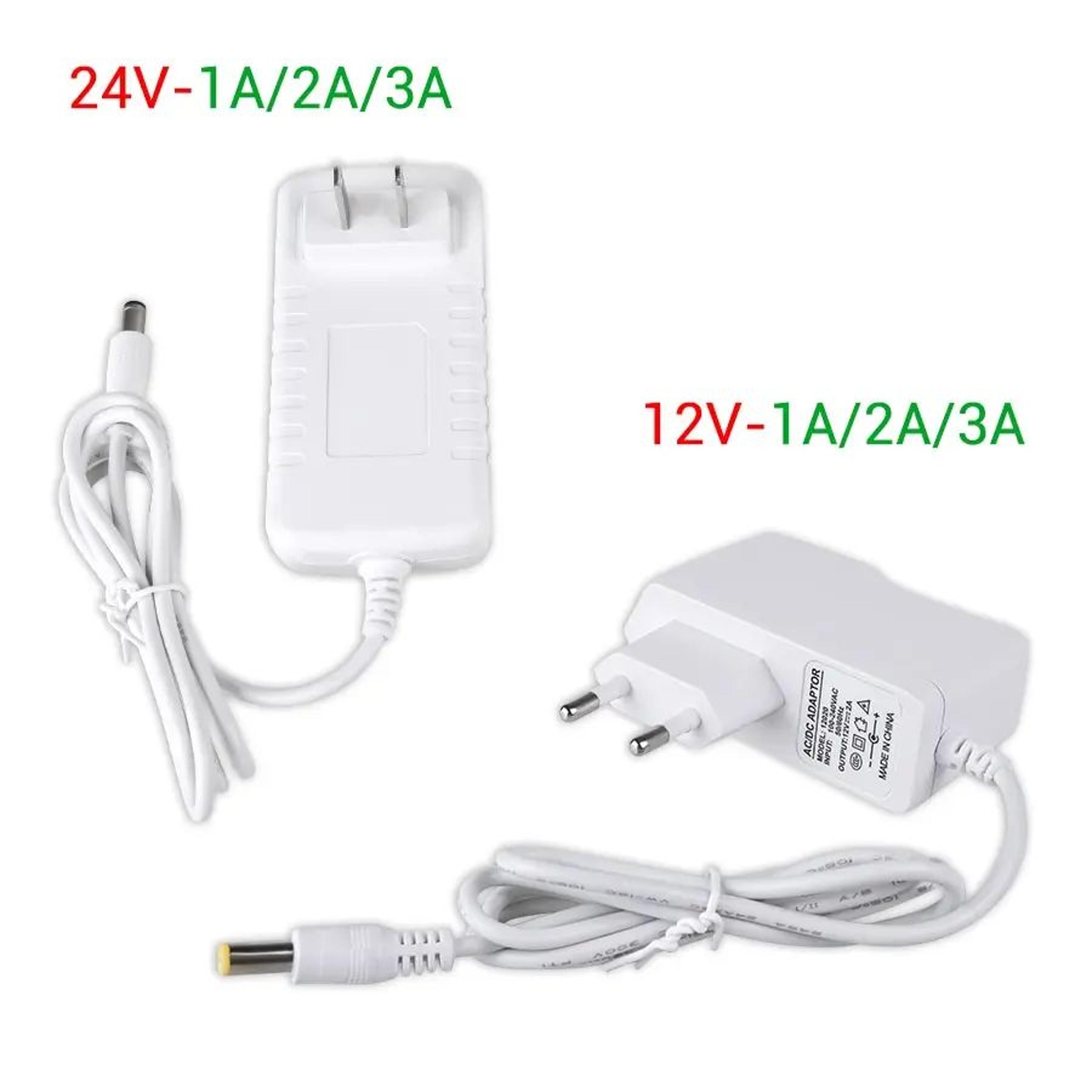 12v or 24v dc power adapter – 1a 2a 3a constant voltage supply with us plug options for cctv and led lighting