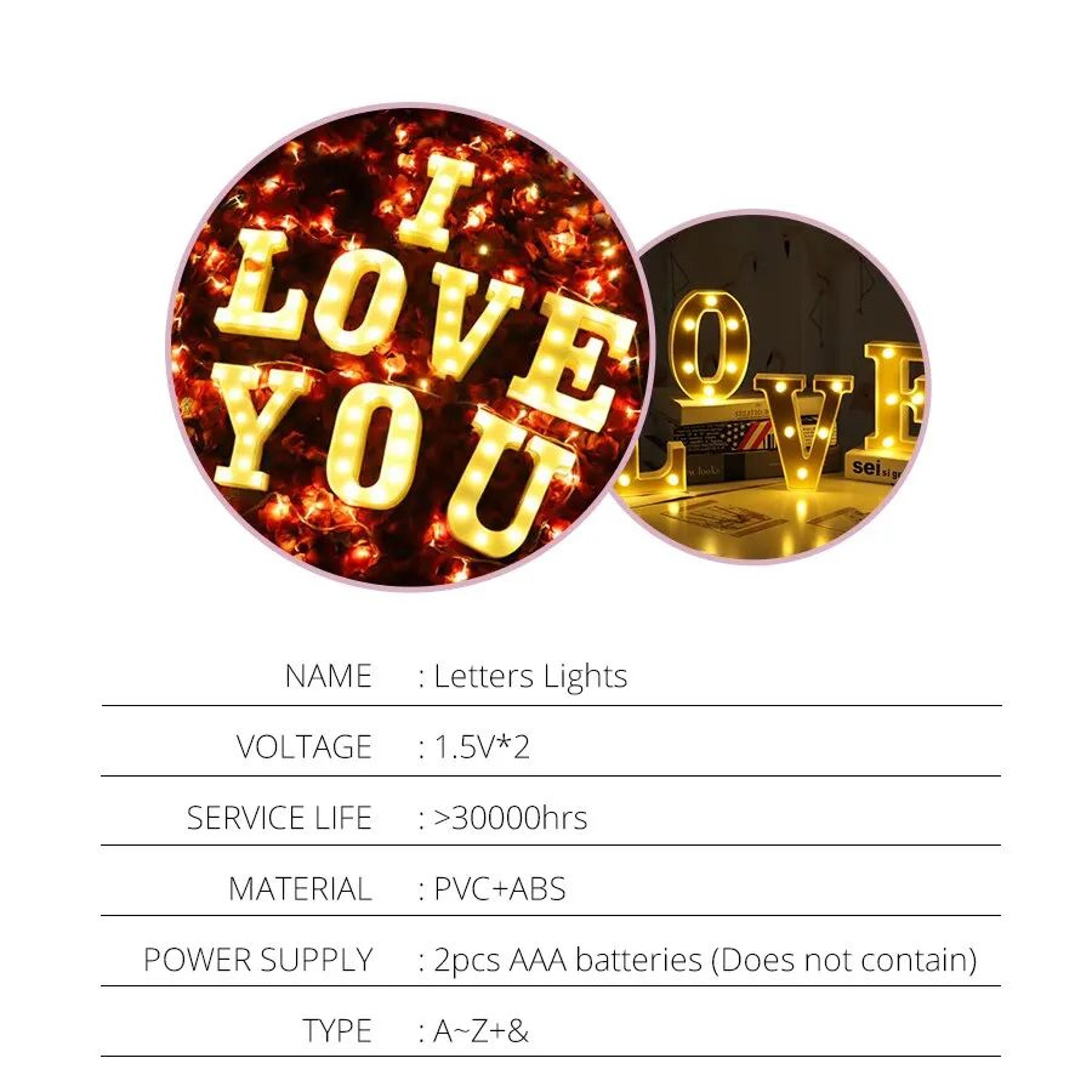 LED Letter  Number Light  866 In Warm White Battery Operated Marquee Lamp For Wedding Birthday And  2