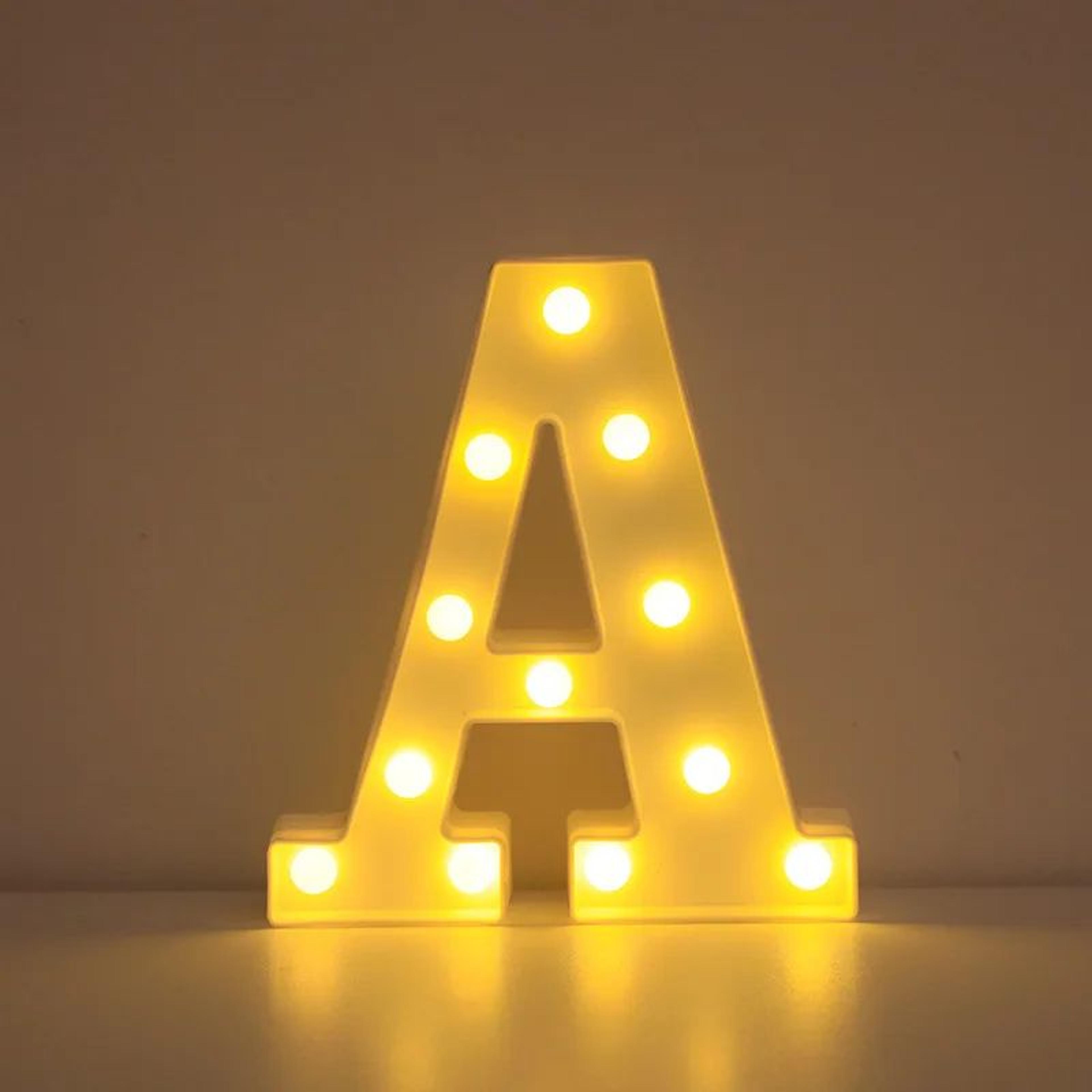 LED Letter  Number Light  866 In Warm White Battery Operated Marquee Lamp For Wedding Birthday And  4