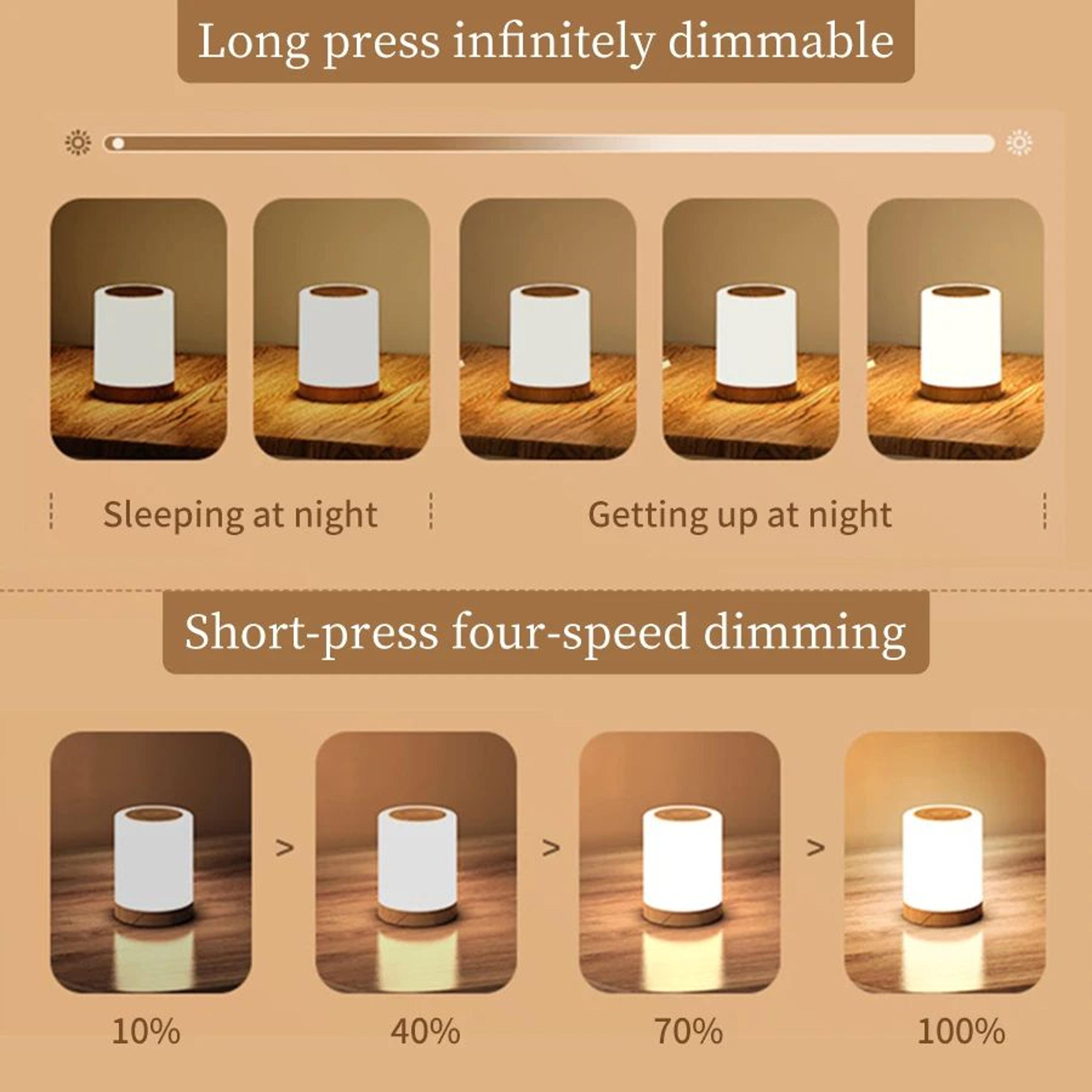 Rechargeable Touch Table Lamp  Dimmable RGB  Warm White LED Night Light For Bedroom Bedside Living  1