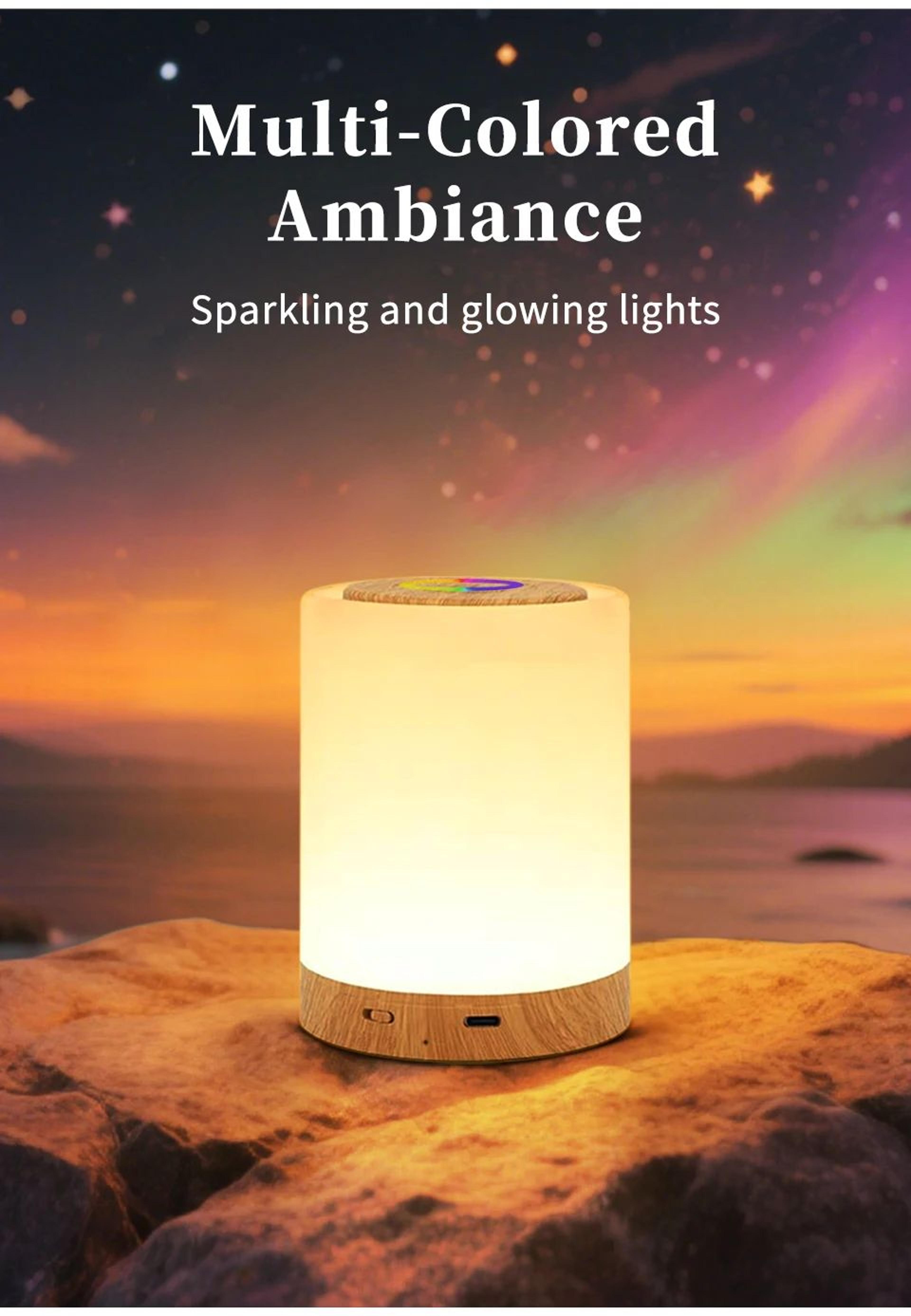 Rechargeable Touch Table Lamp  Dimmable RGB  Warm White LED Night Light For Bedroom Bedside Living  11