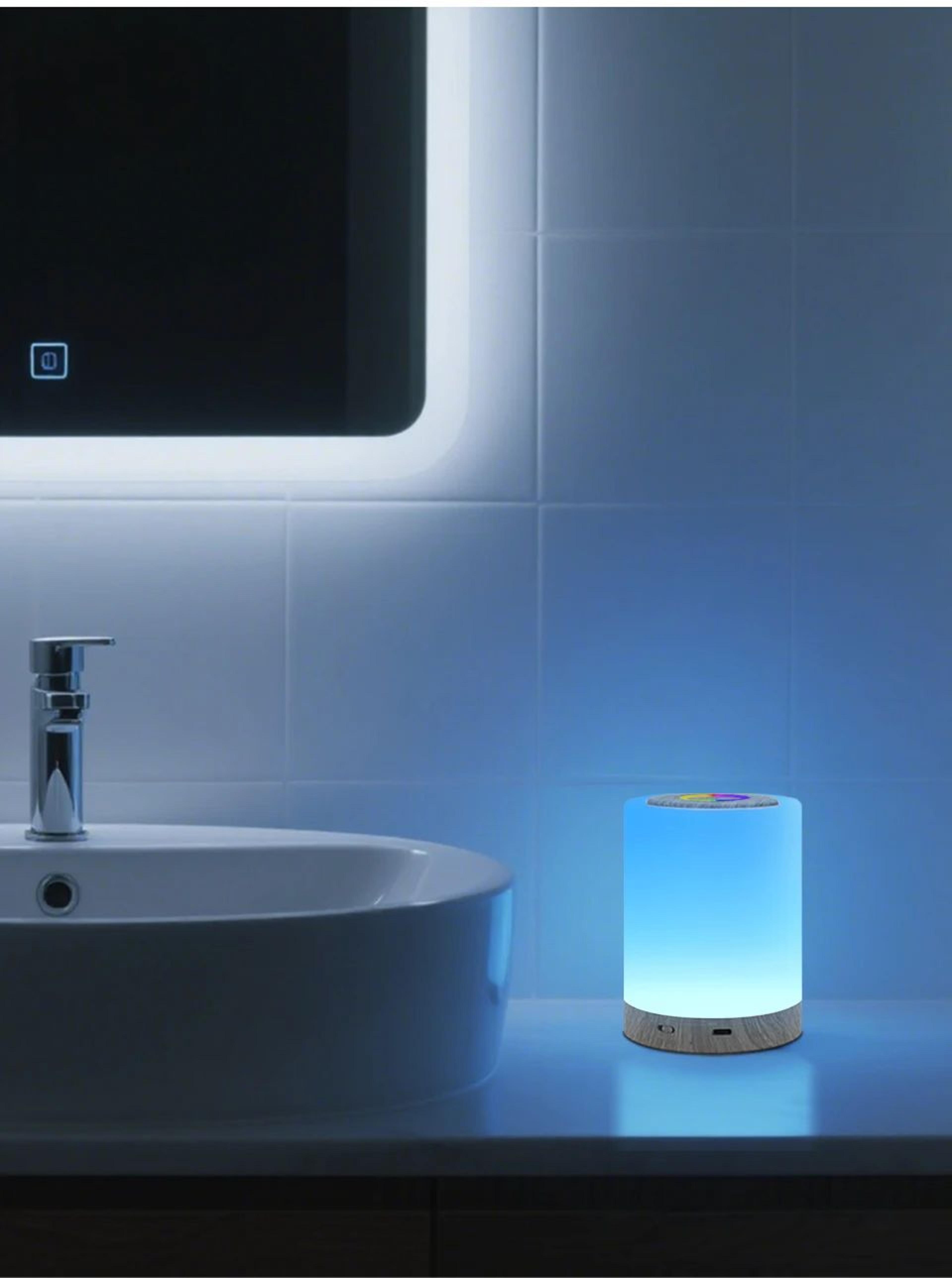 Rechargeable Touch Table Lamp  Dimmable RGB  Warm White LED Night Light For Bedroom Bedside Living  21