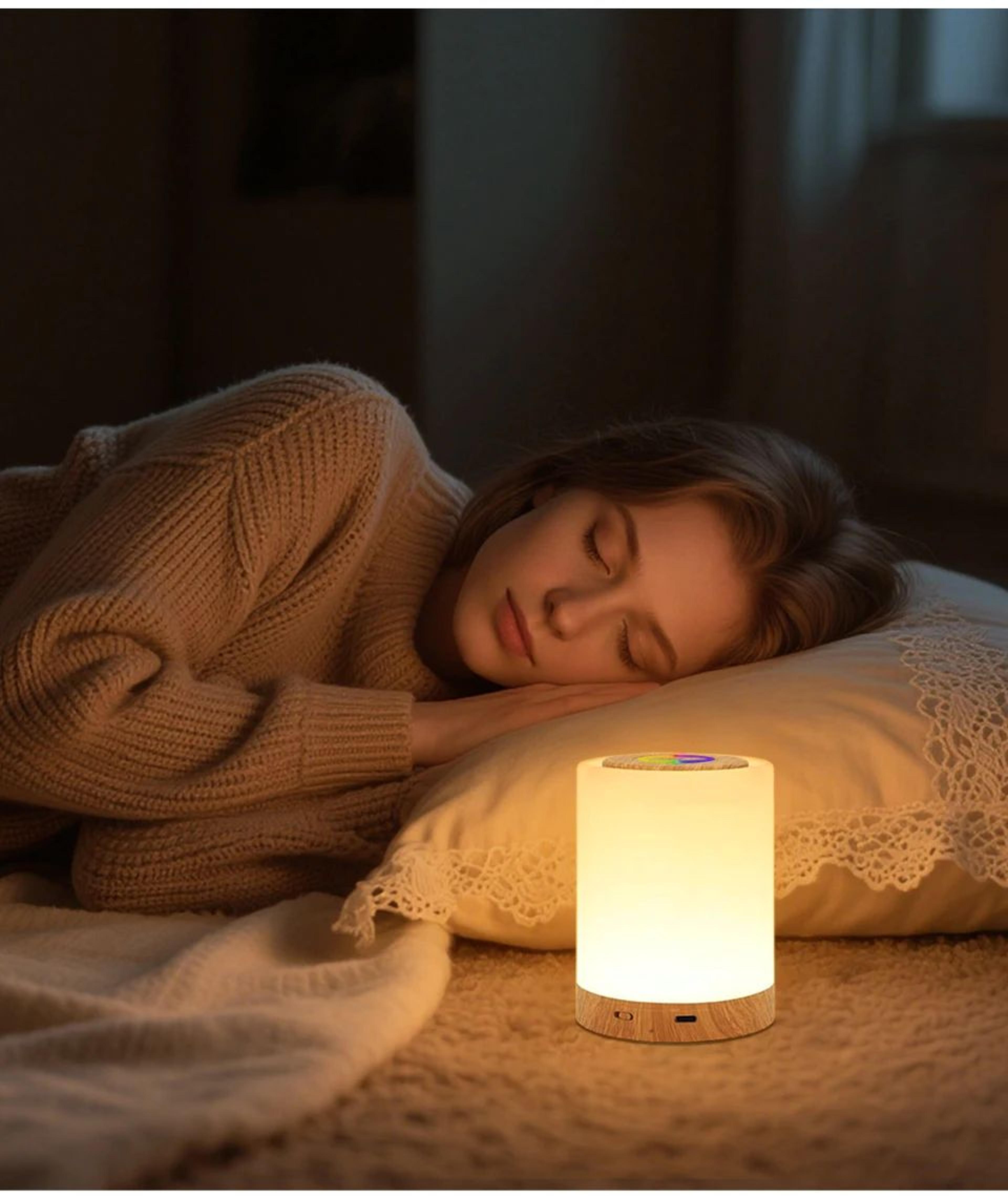Rechargeable Touch Table Lamp  Dimmable RGB  Warm White LED Night Light For Bedroom Bedside Living  20