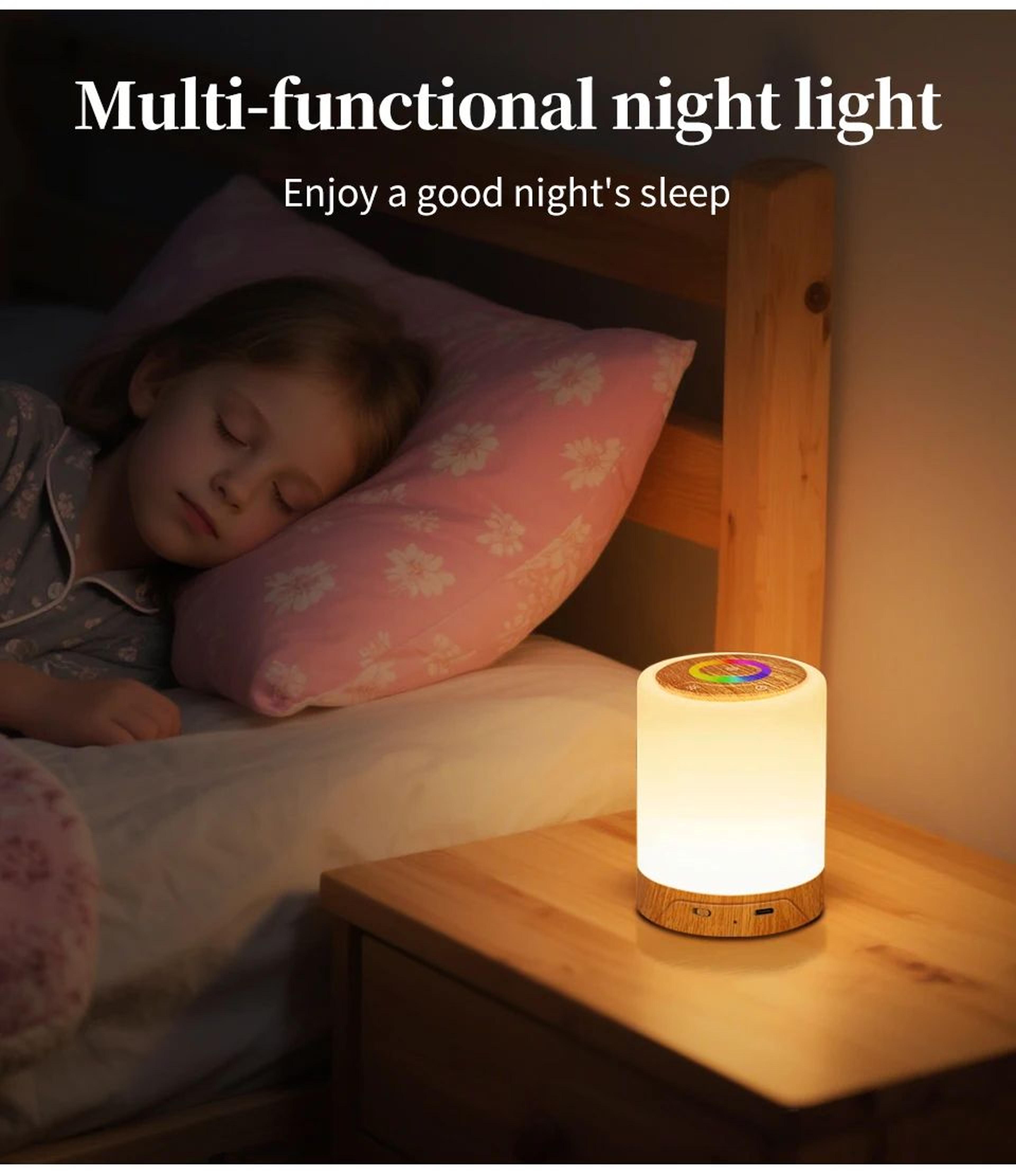 Rechargeable Touch Table Lamp  Dimmable RGB  Warm White LED Night Light For Bedroom Bedside Living  14