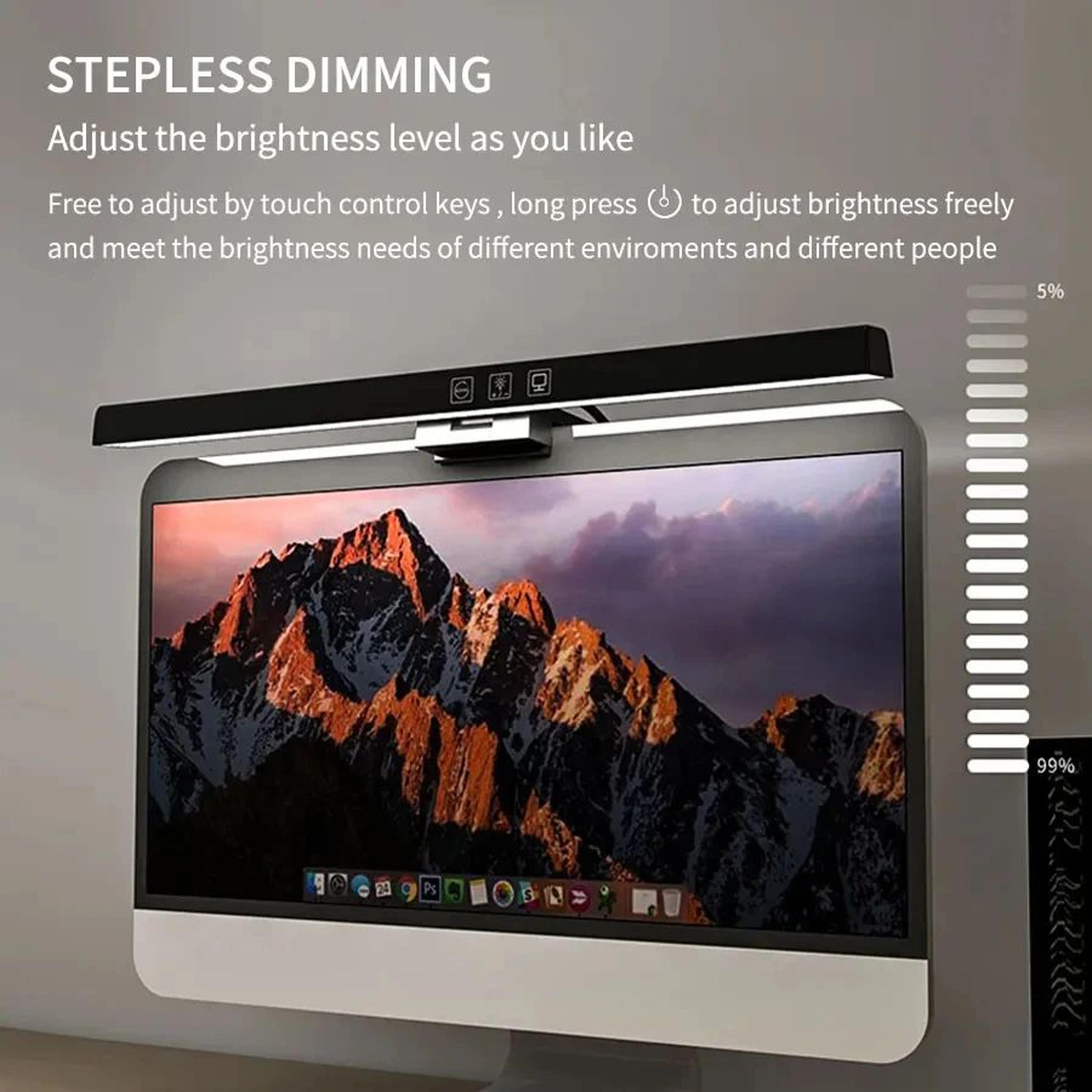 LED Monitor Light Bar  USB Desk Lamp With Touch Control Stepless Dimming 3 Color Temperatures And T 1