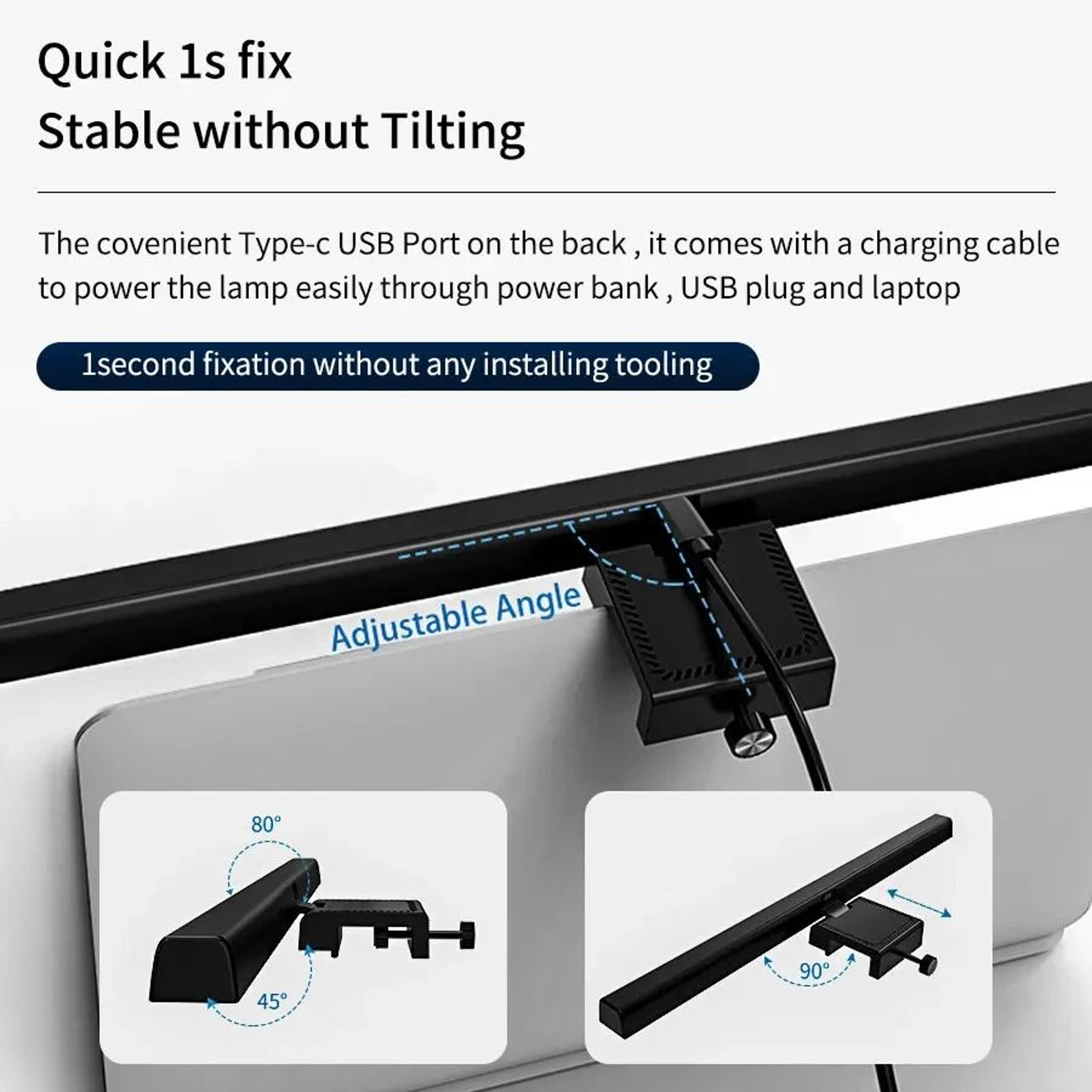 LED Monitor Light Bar  USB Desk Lamp With Touch Control Stepless Dimming 3 Color Temperatures And T 5