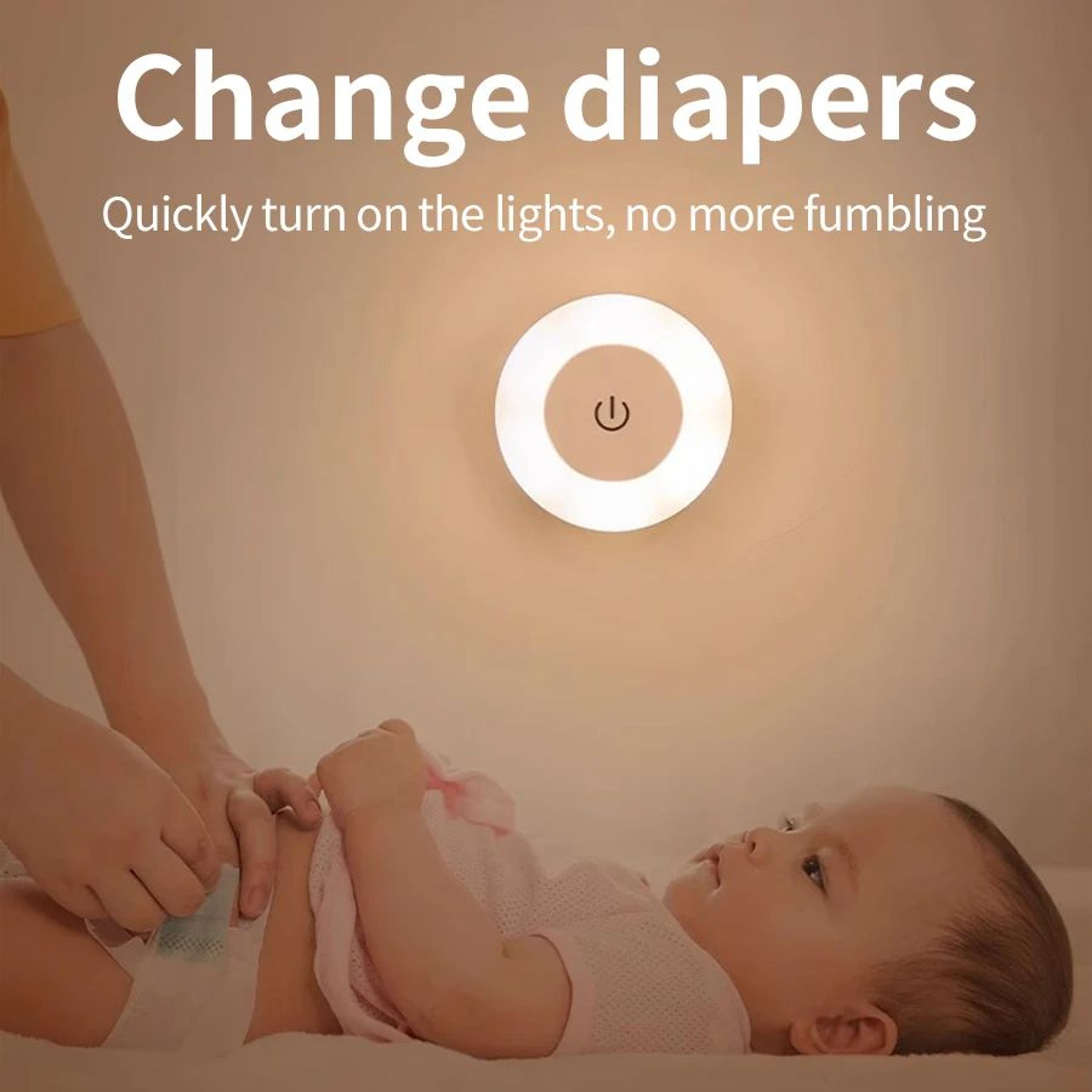 Rechargeable LED Touch Night Light  Dimmable Magnetic USB Lamp For Nursery Bedroom Hallway Closet A 4