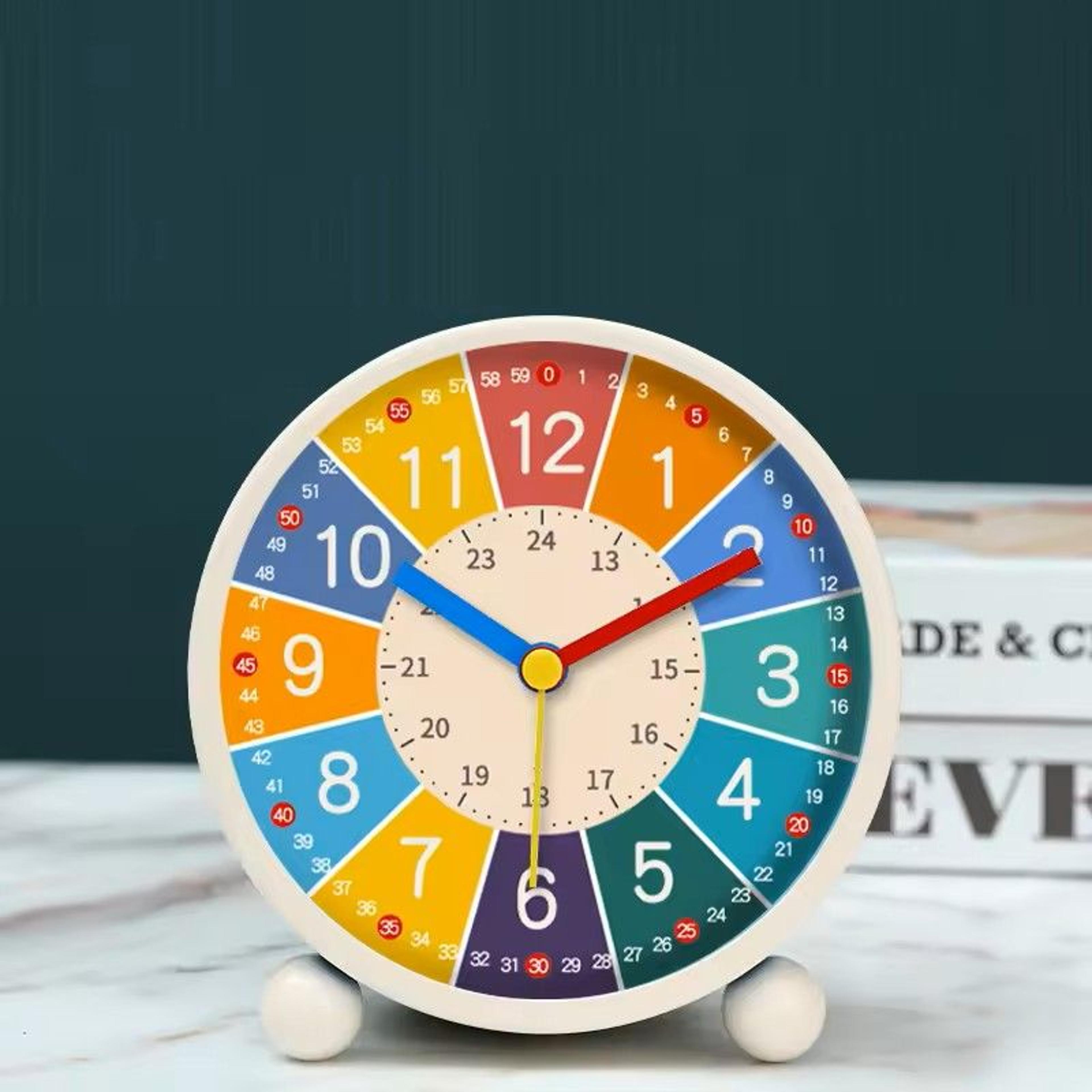 Kids Early Learning Alarm Clock Silent Desktop Clock For Bedroom Or Study Room 5