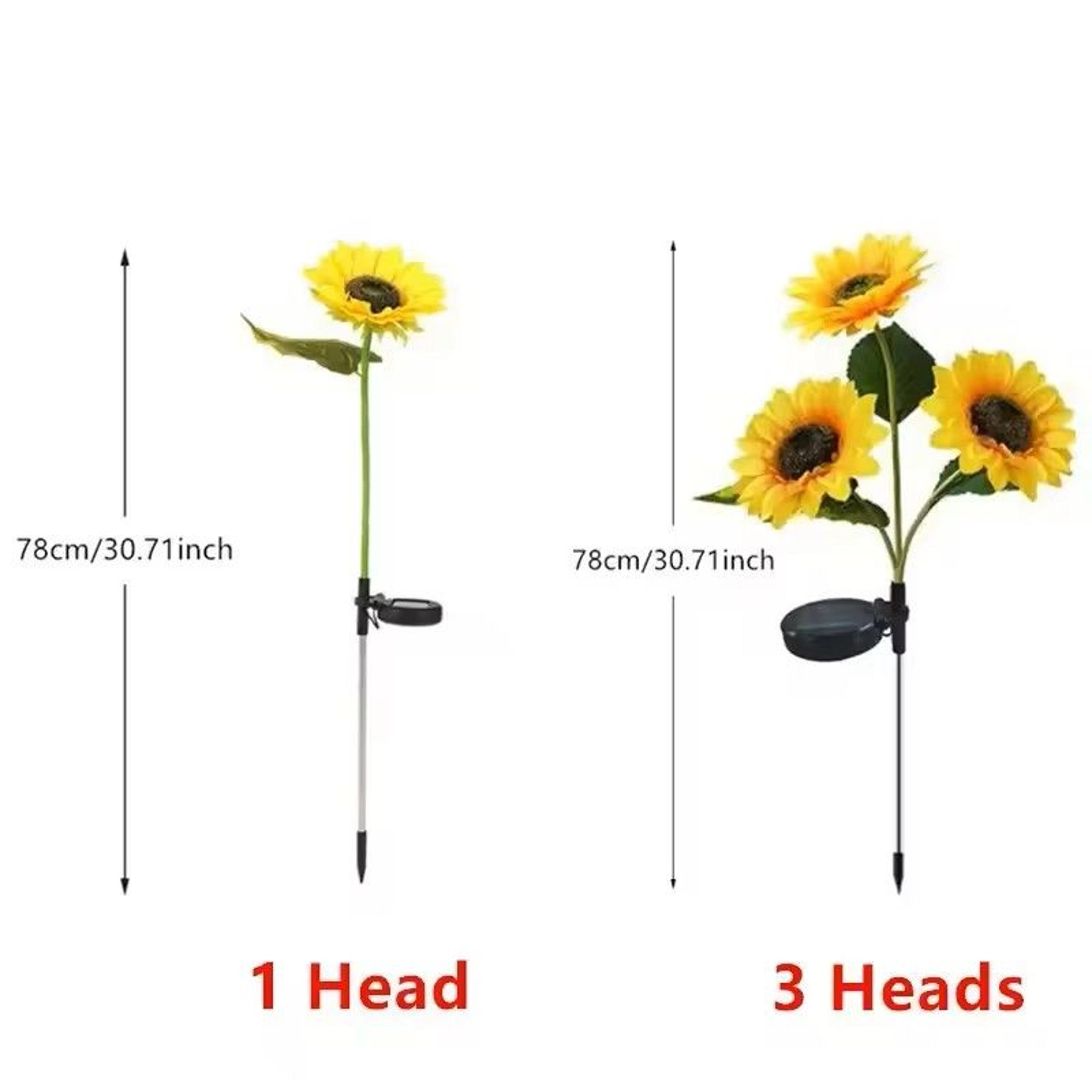 Solar Sunflower Garden Stake Lights 1
