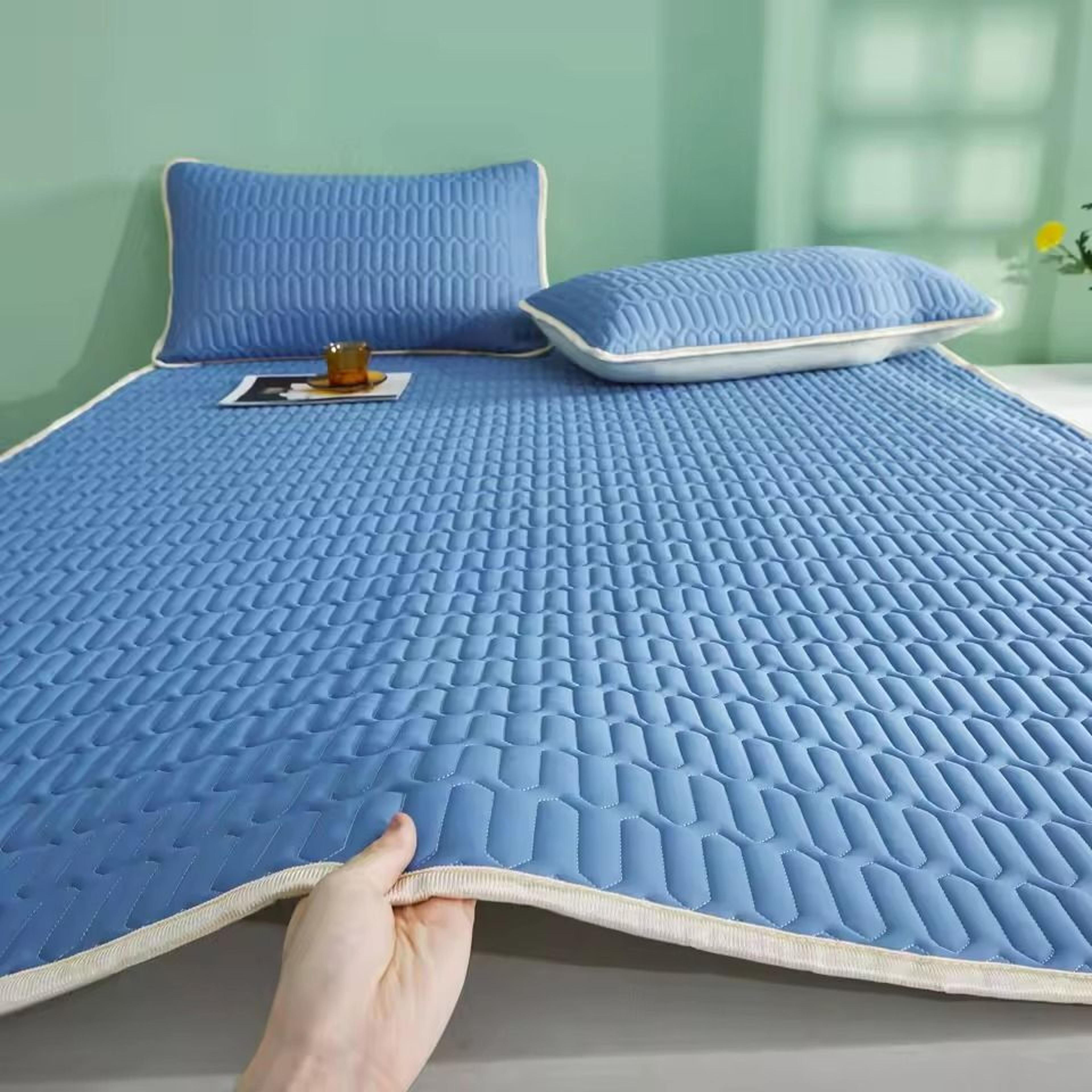 latex cooling mat – non-slip summer sleeping pad for home, dorm & student use (no pillowcase/core)
