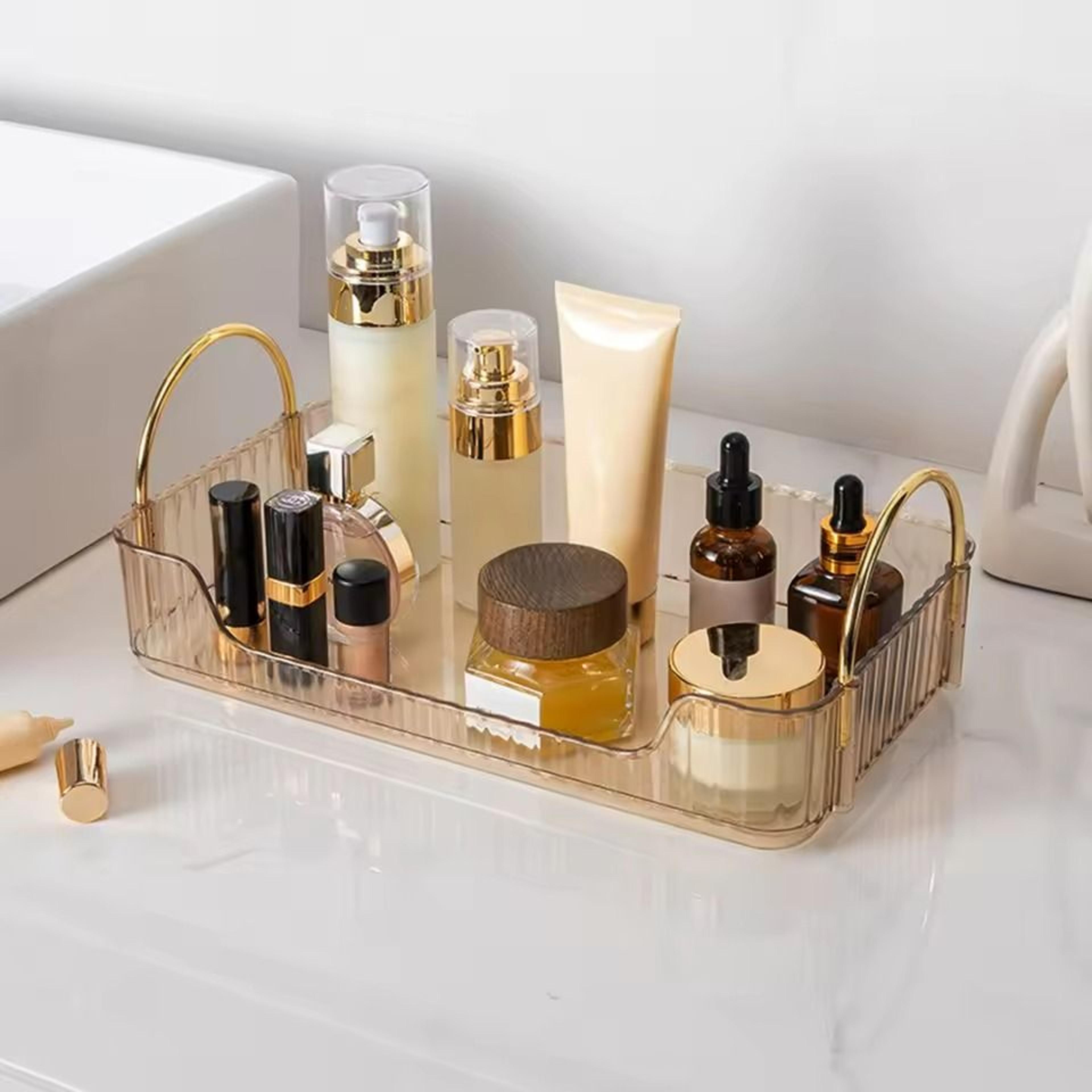 elegant makeup storage box for bathroom and dressing table