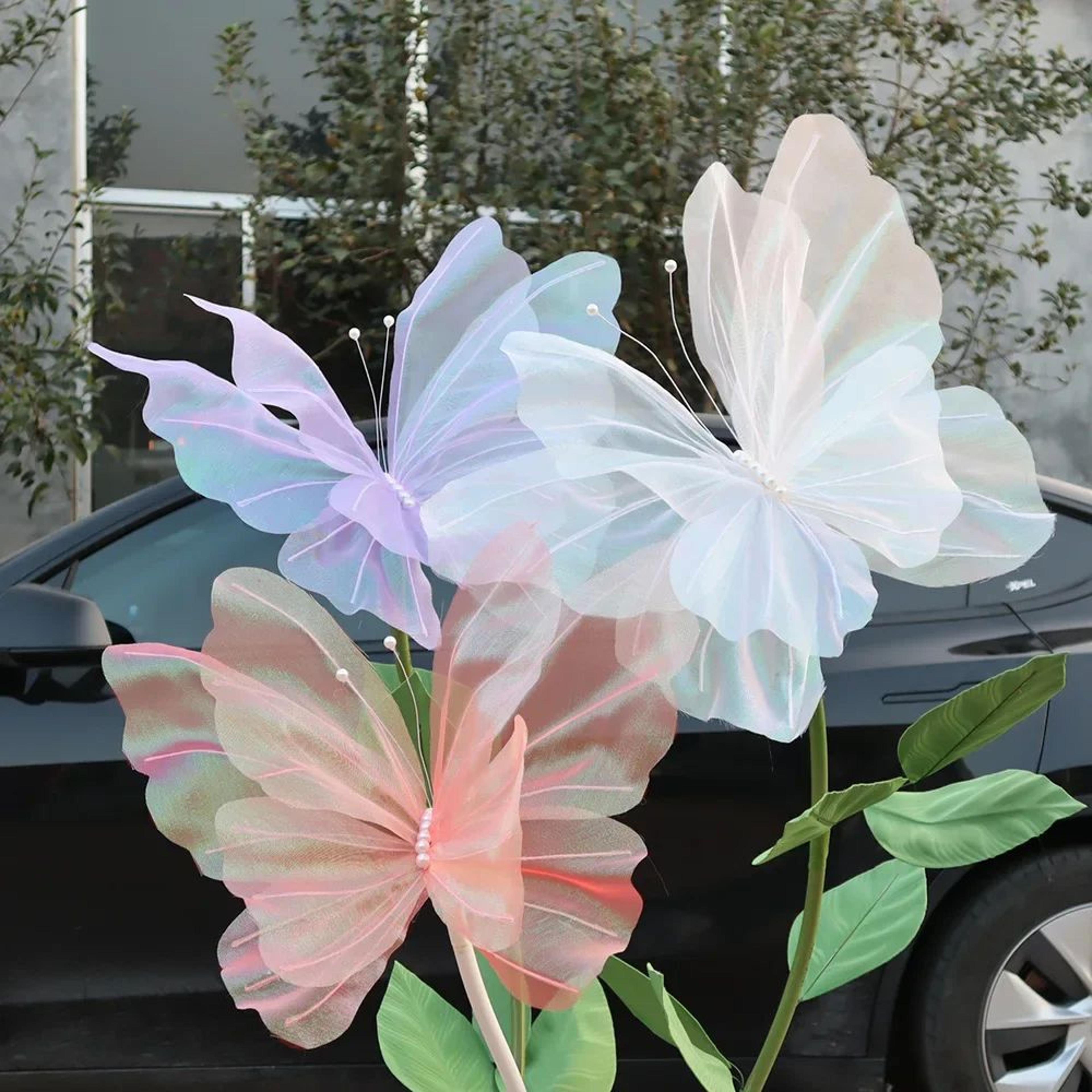 50cm 3d simulation butterfly – large hanging gauze decoration for weddings, festivals & outdoor displays