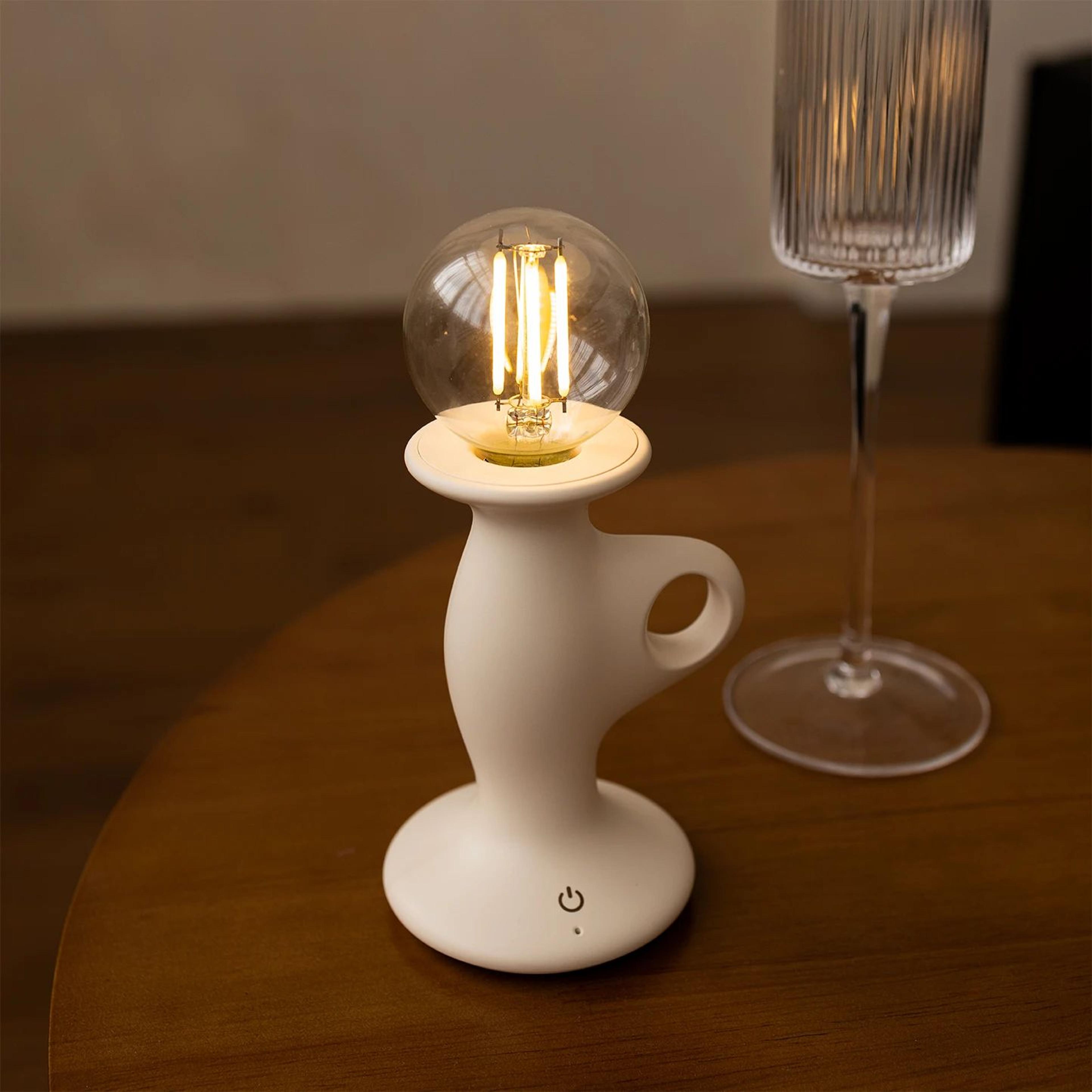 retro led candle night light – dimmable rechargeable decorative lamp