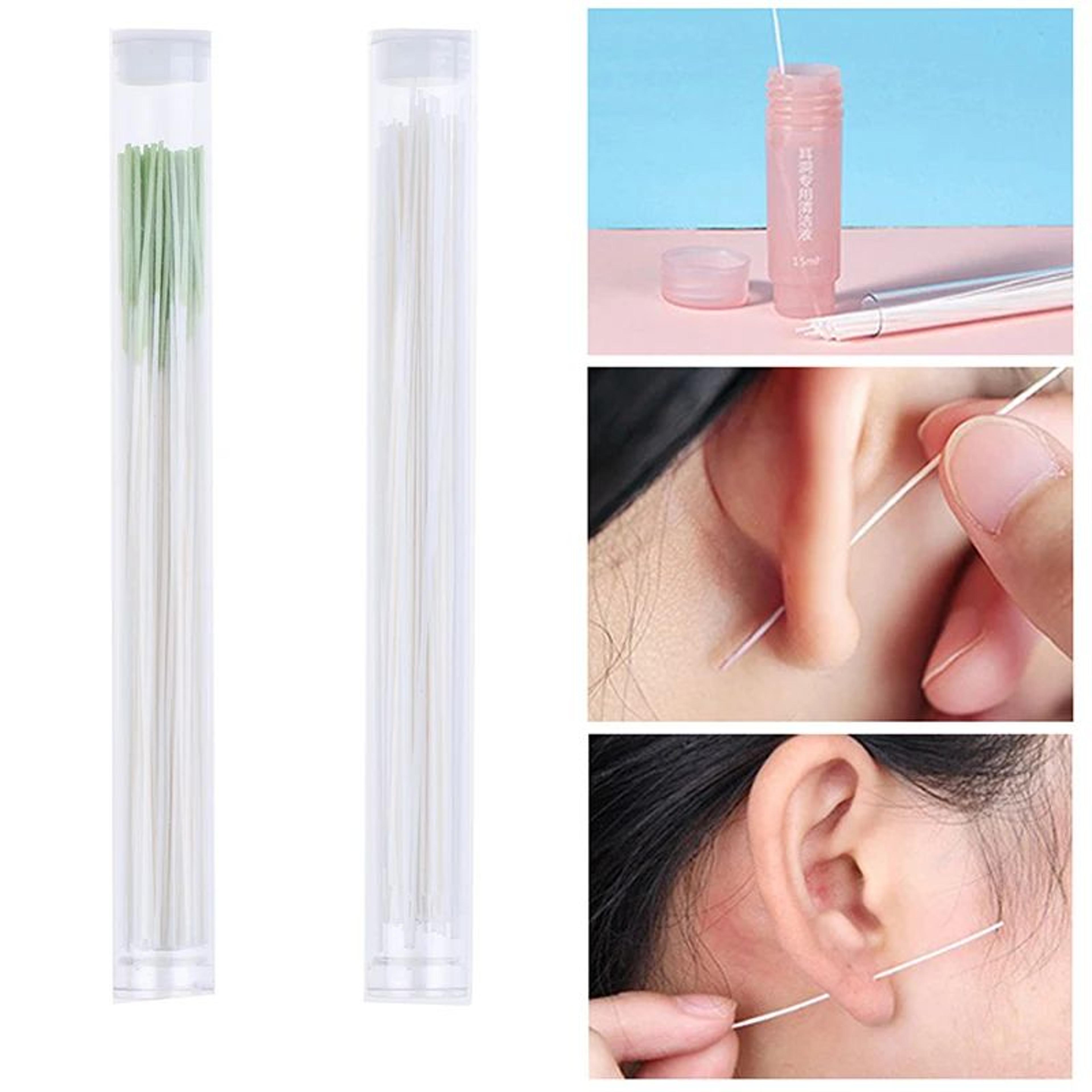 60 Piece Pierced Ear Cleaning Kit Disposable Aftercare Floss And Solution 17
