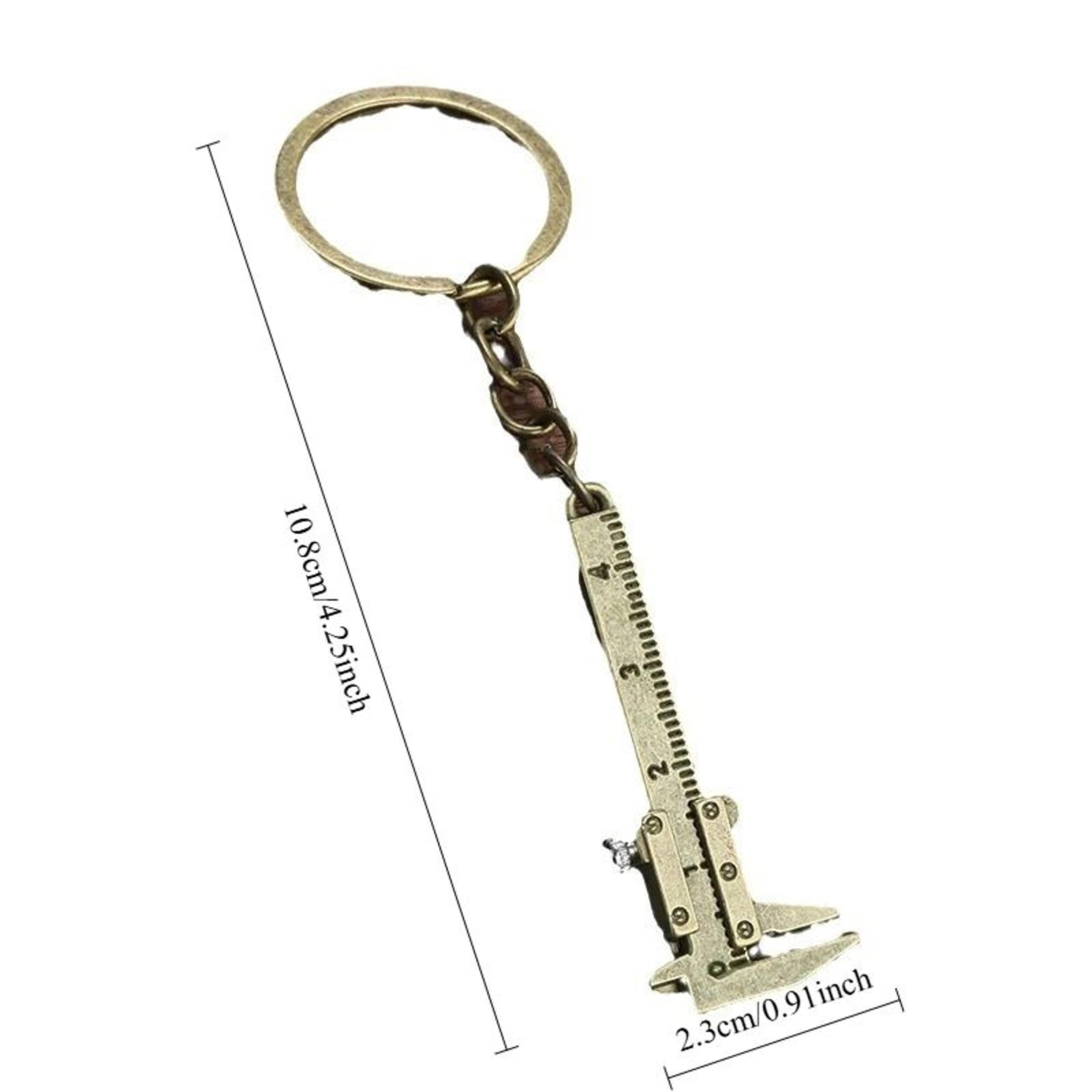 Mini Vernier Caliper Keychain Trendy Decorative Charm For Keys Bags And Backpacks 1