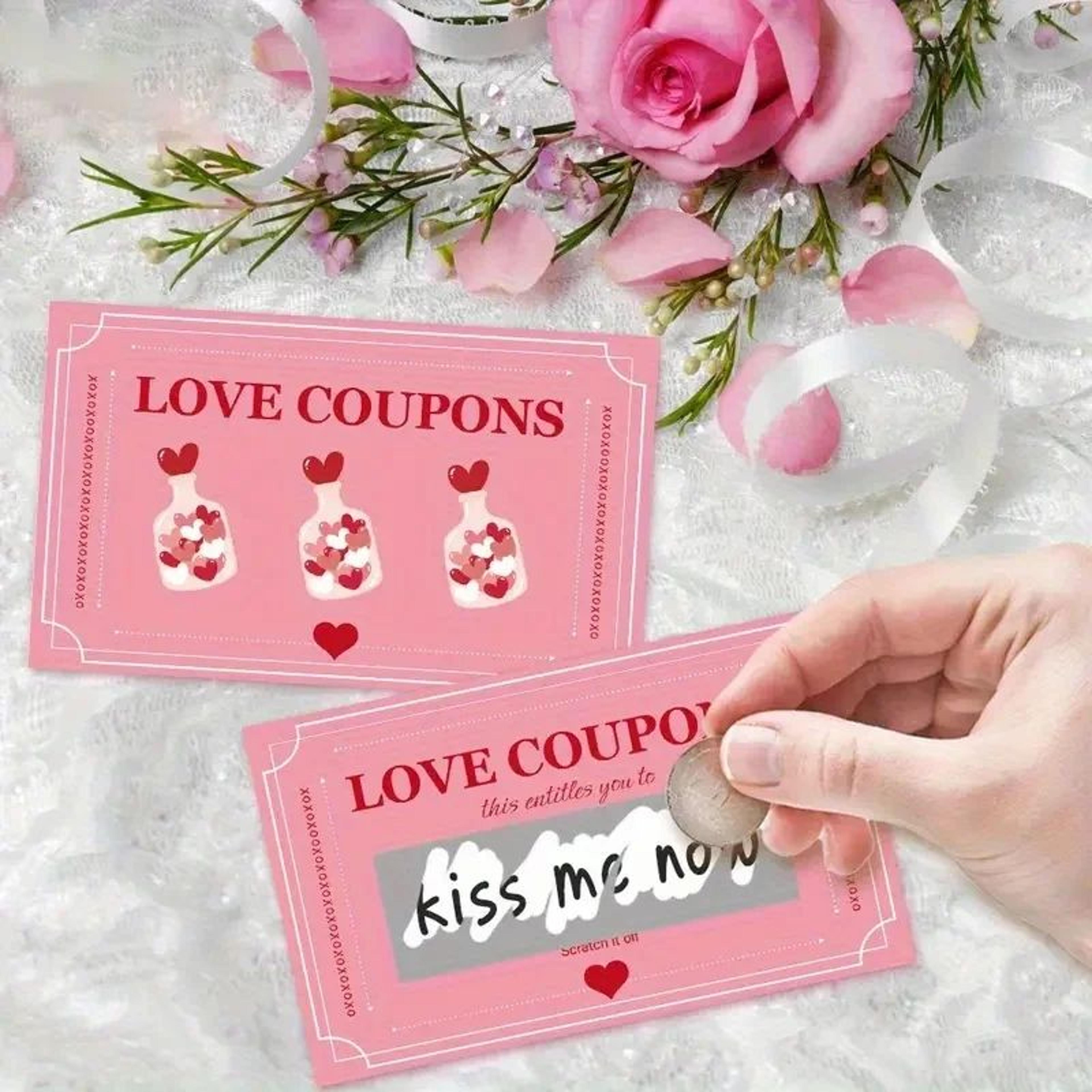 30 pack pink lucky scratch cards for party games surprise gifts and fun interactions
