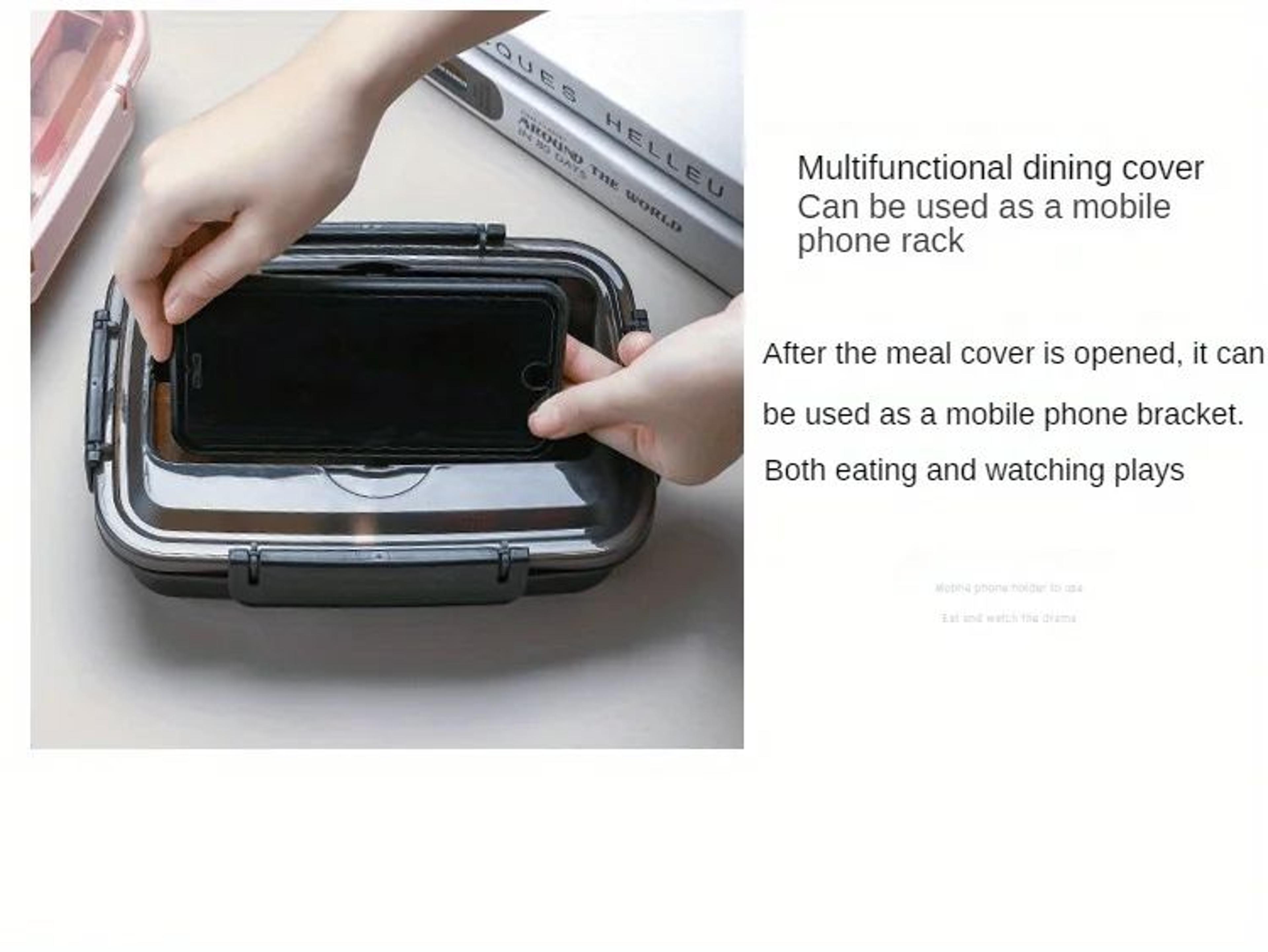 Leak Proof Stainless Steel Lunch Box  Durable 3 Or 4 Compartment Bento Container For Students And O 12