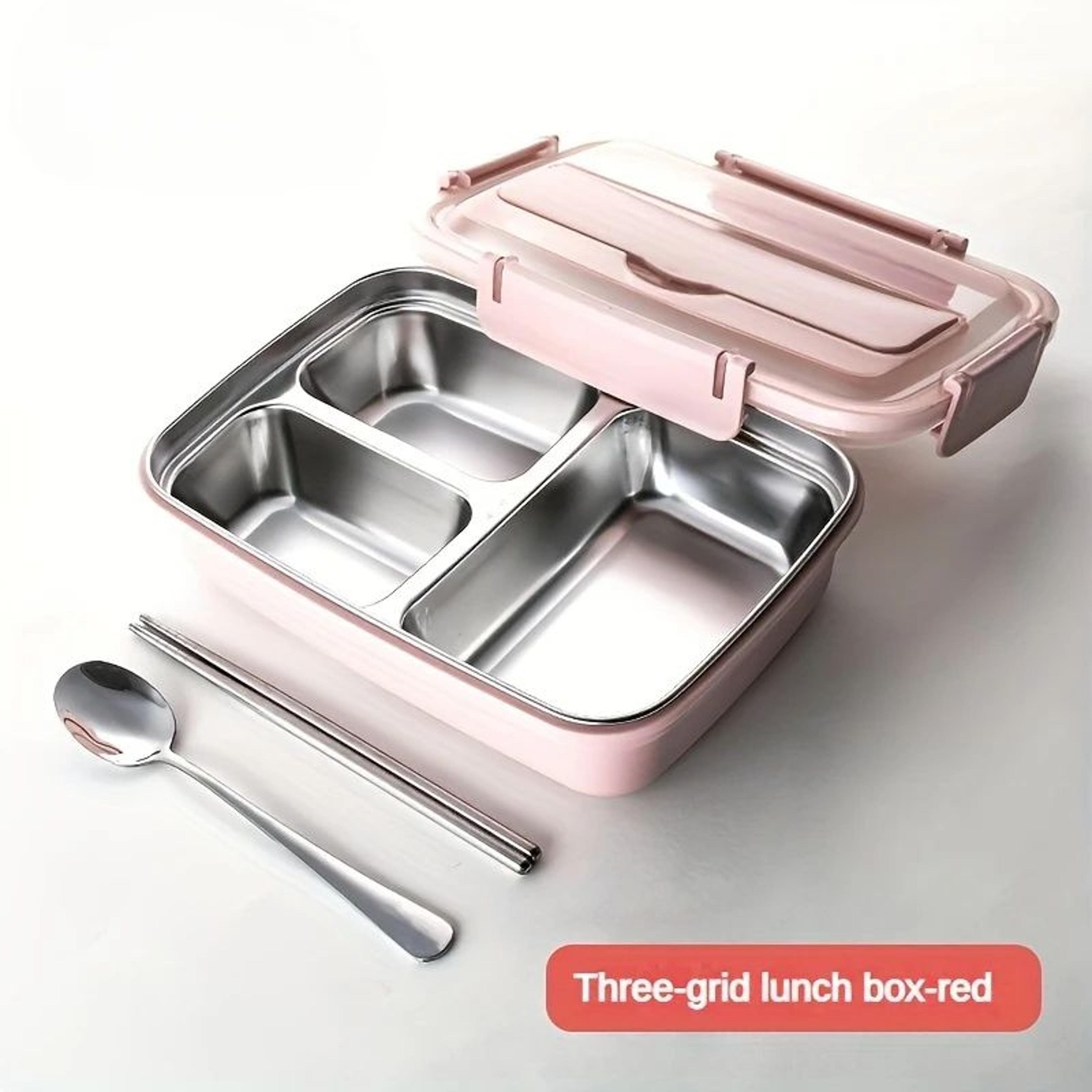 Leak Proof Stainless Steel Lunch Box  Durable 3 Or 4 Compartment Bento Container For Students And O 19
