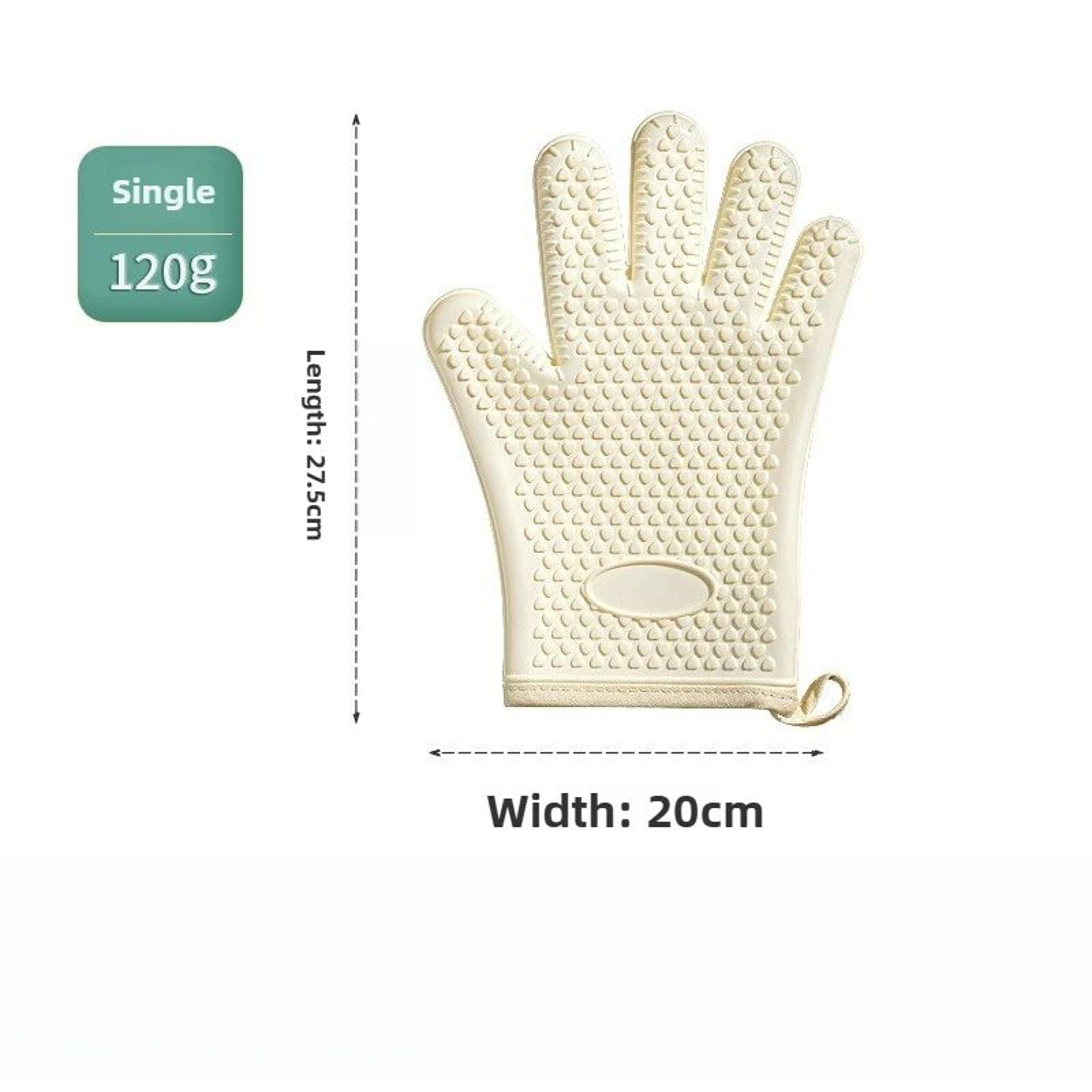 Thickened Silicone Heat Resistant Gloves  AntiScald AntiSlip Oven Mitts For Baking Microwave And BB 8