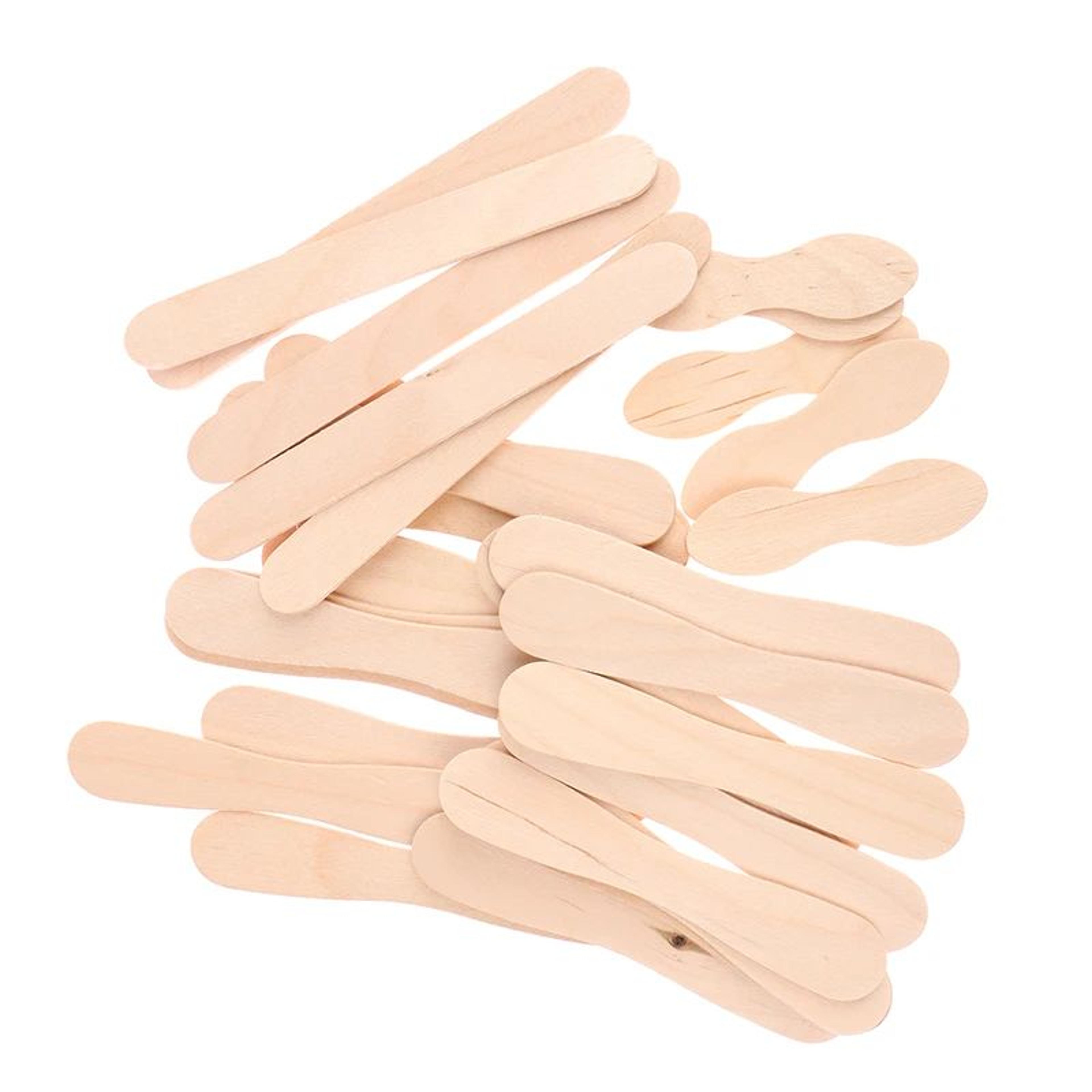 50 Pcs Disposable Wooden Waxing Sticks Body Hair Removal Spatula 5