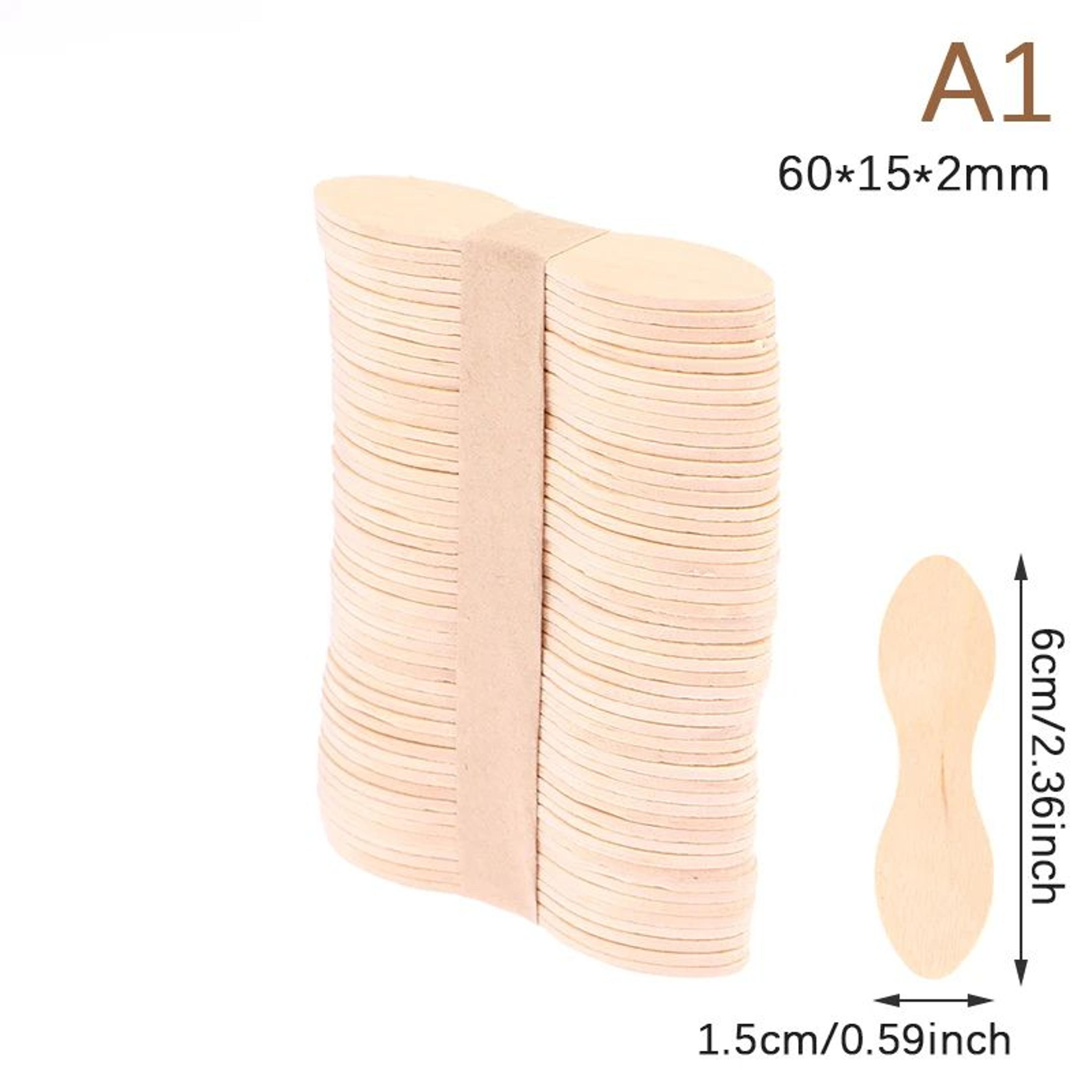 50 Pcs Disposable Wooden Waxing Sticks Body Hair Removal Spatula 13